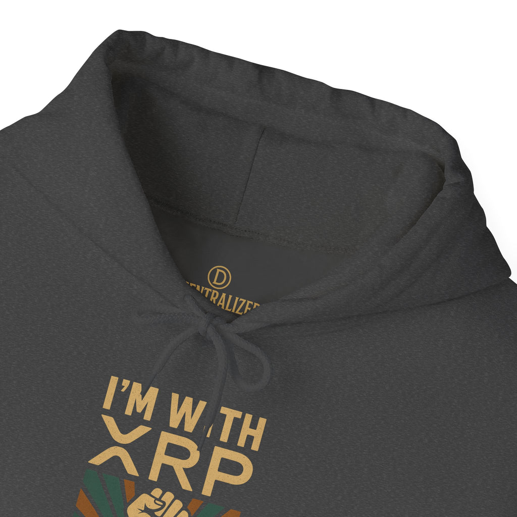 Hoodie — "I'm With XRP" Retro Crypto Graphic Hoodie