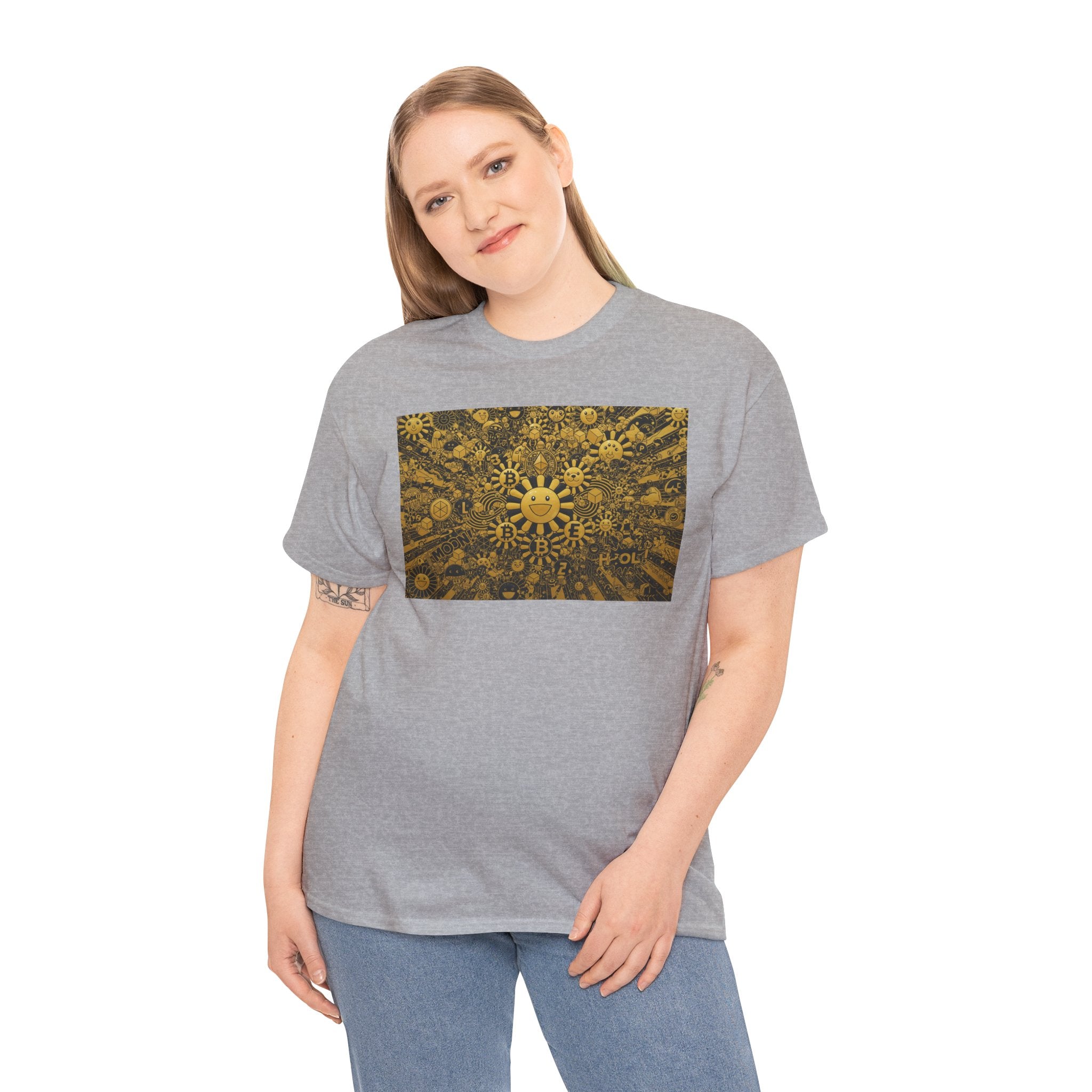 Sunflower Burst T‑Shirt — Golden Sunflower Pattern Tee