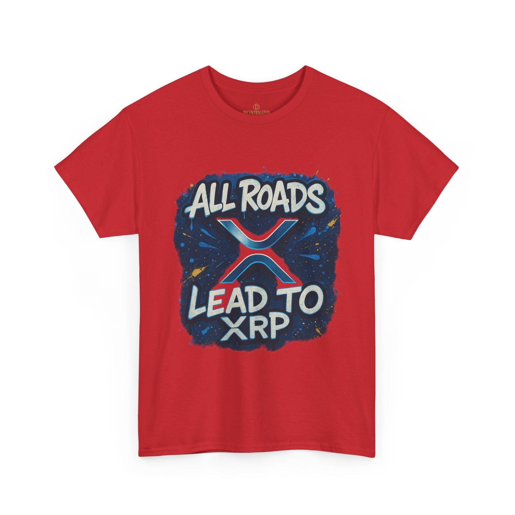 XRP Crypto T-Shirt — "All Roads Lead to XRP" Graphic Tee