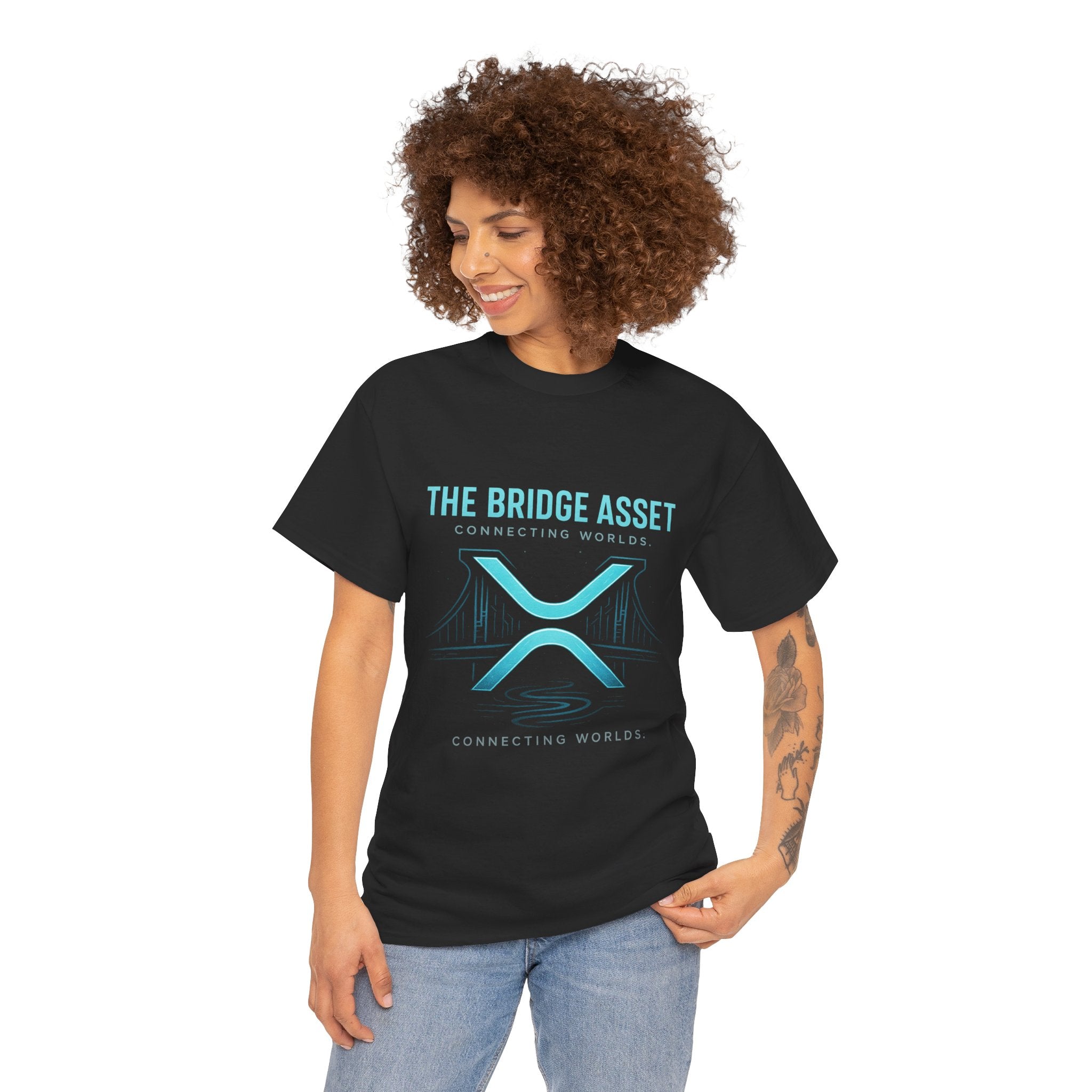 The Bridge Asset Tee – 'Connecting Worlds' Crypto Ripple X Logo T-Shirt