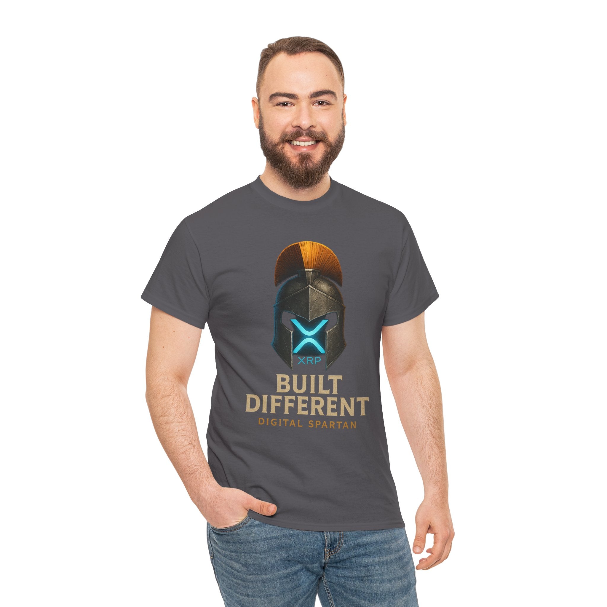 Built Different Spartan Tee — Digital Spartan XRP Crypto T-Shirt