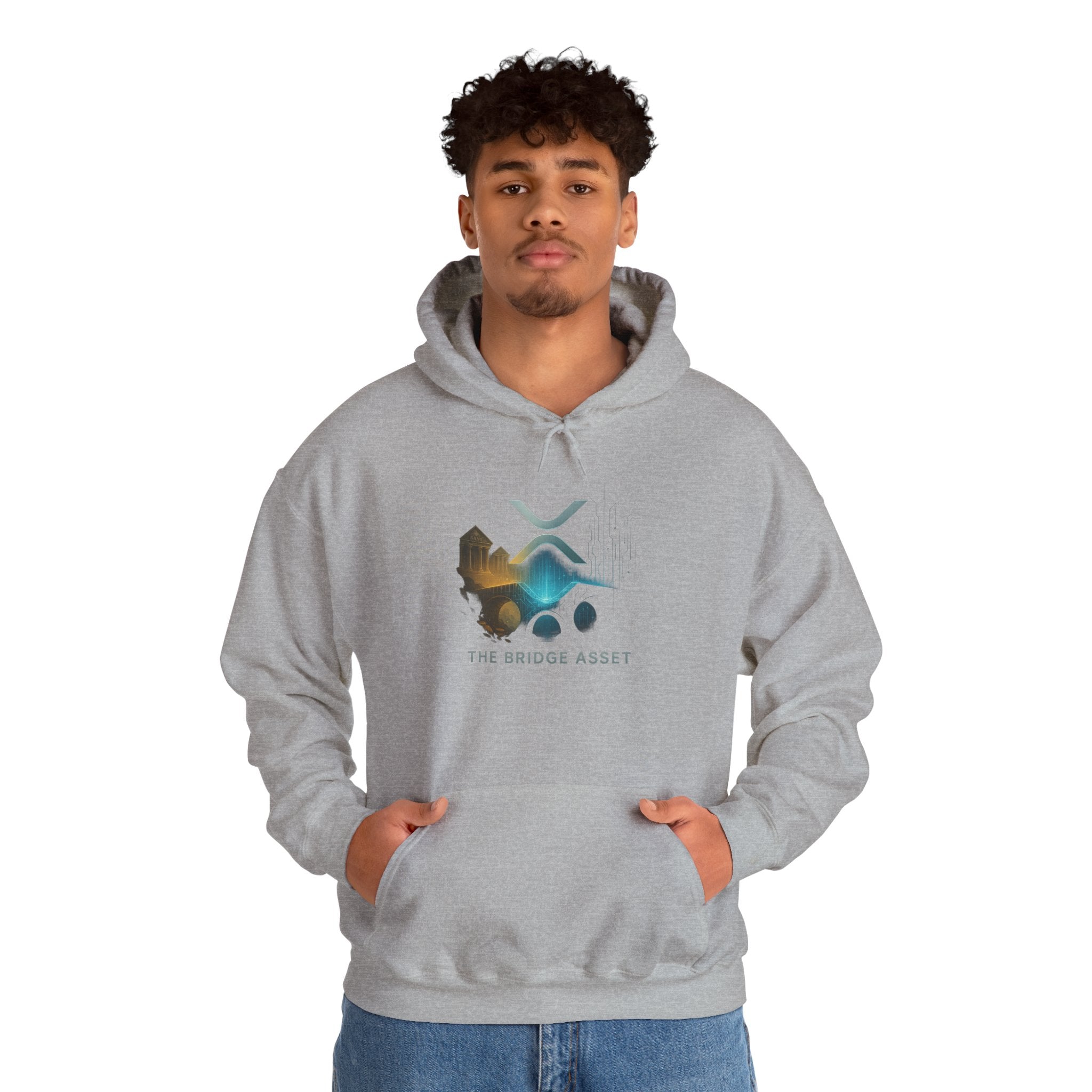 Bridge Asset Logo Hoodie — Minimal Crypto XRP Design