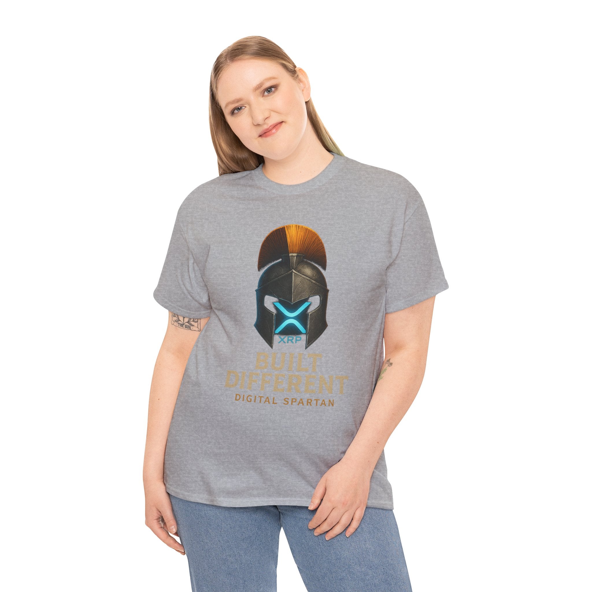 Built Different Spartan Tee — Digital Spartan XRP Crypto T-Shirt