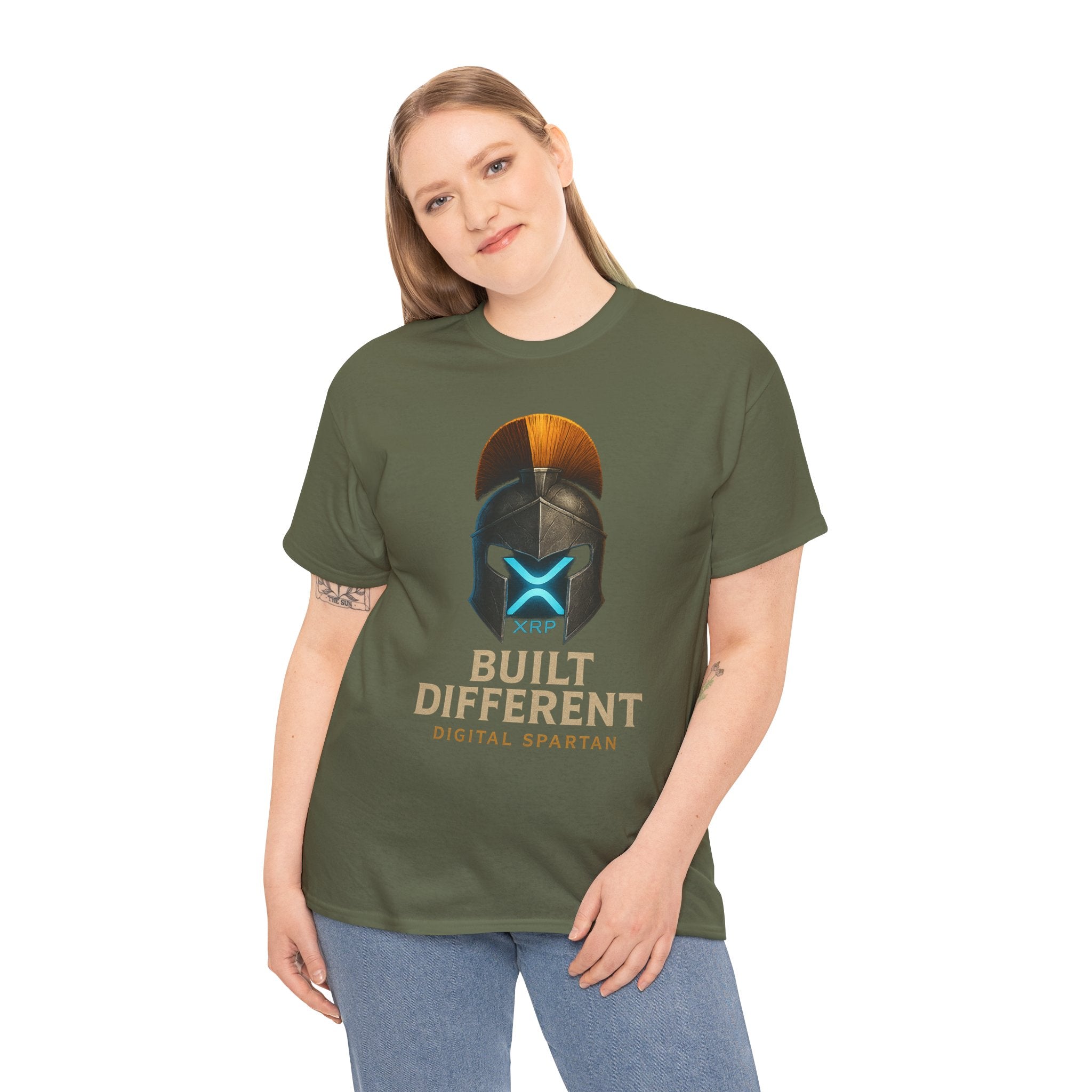 Built Different Spartan Tee — Digital Spartan XRP Crypto T-Shirt