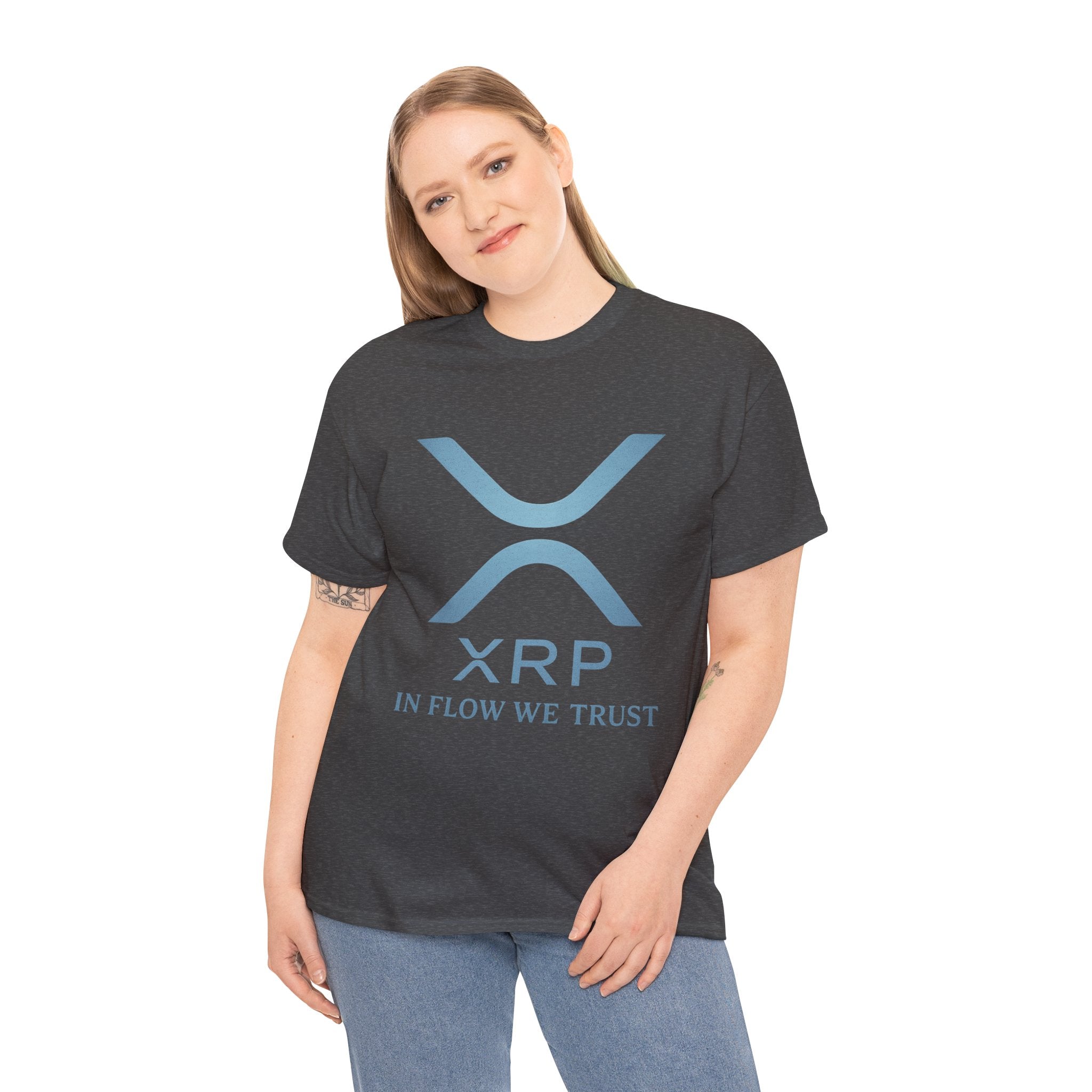 XRP Crypto Tee — "In Flow We Trust" Ripple Logo T-Shirt