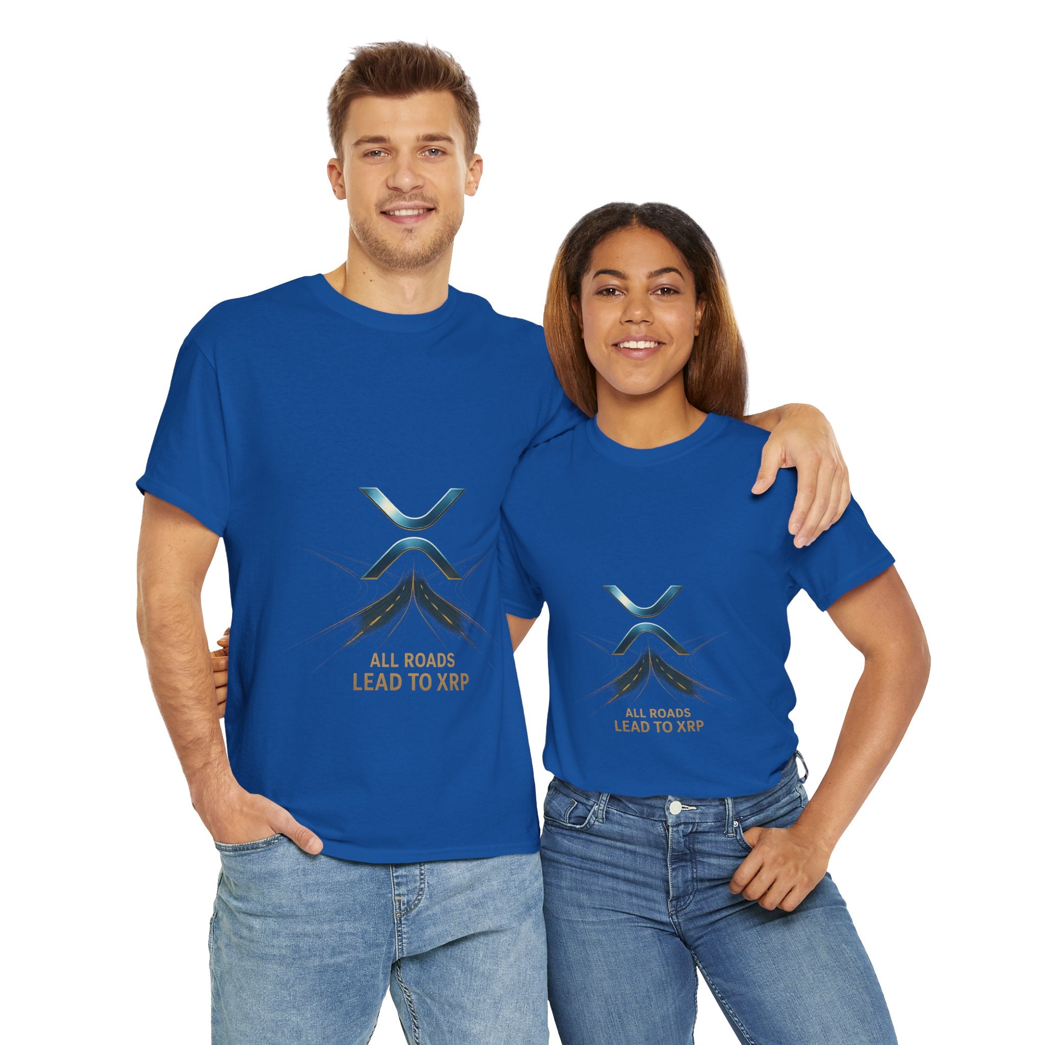 All Roads Lead to XRP T-Shirt — Crypto Ripple Logo Tee