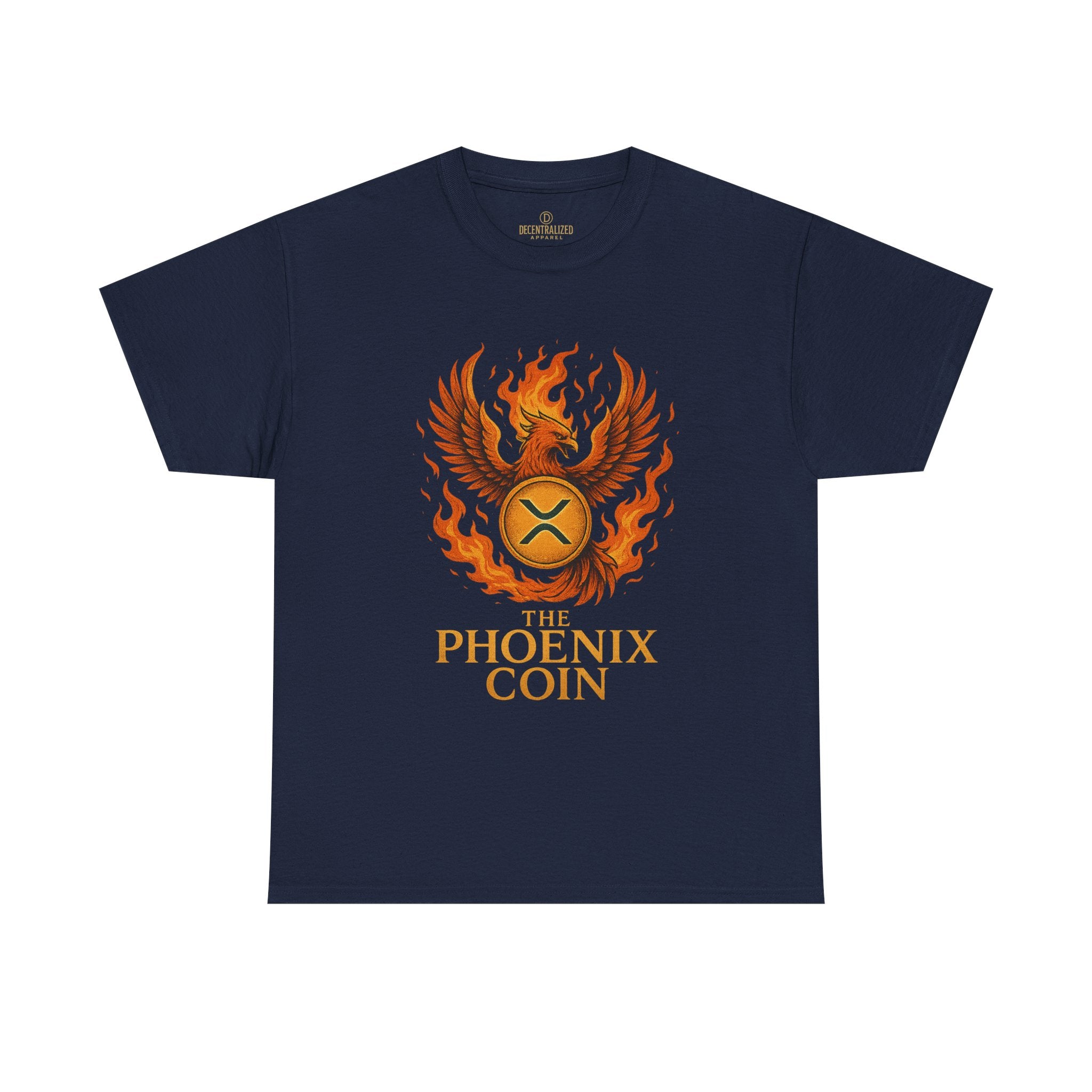 Phoenix Coin T‑Shirt — Fiery Phoenix Crypto Logo Tee
