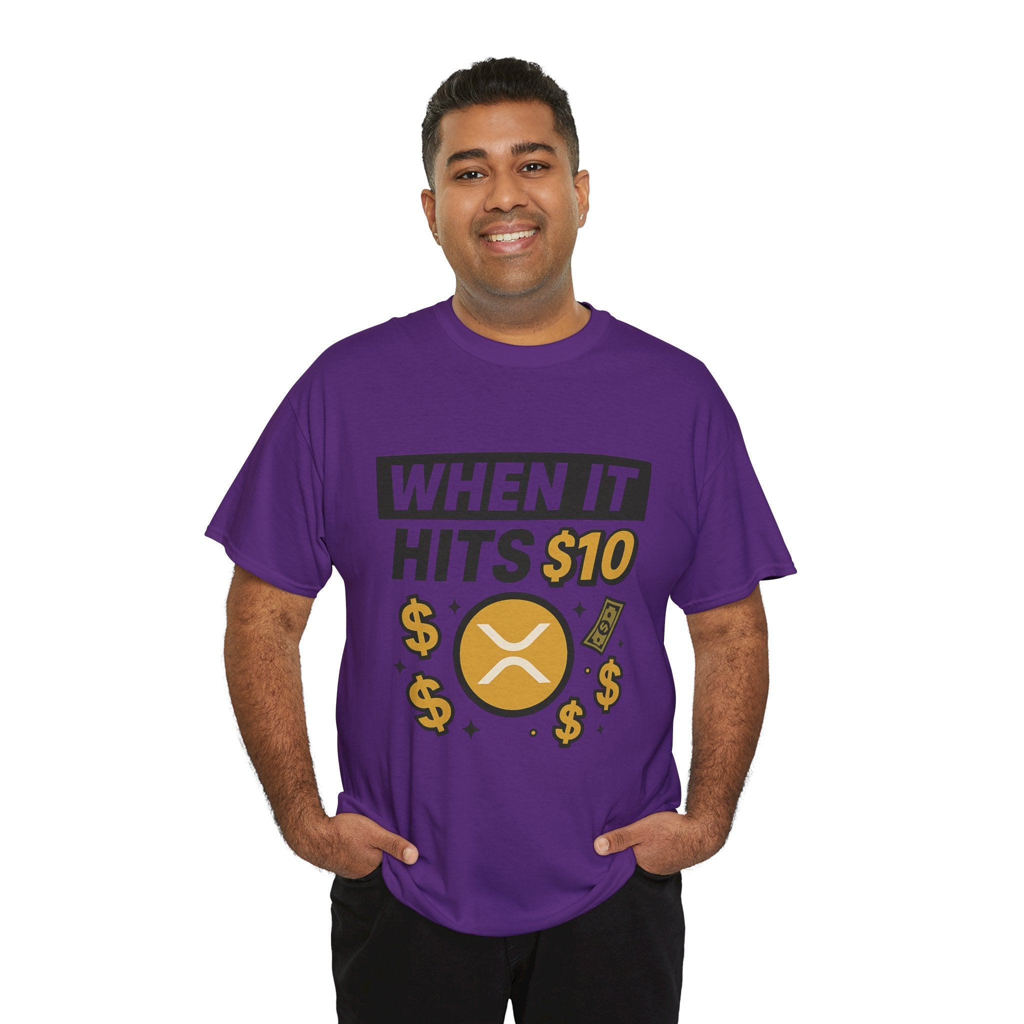 Crypto Tee - "When It Hits 10" Ripple XRP Meme Shirt