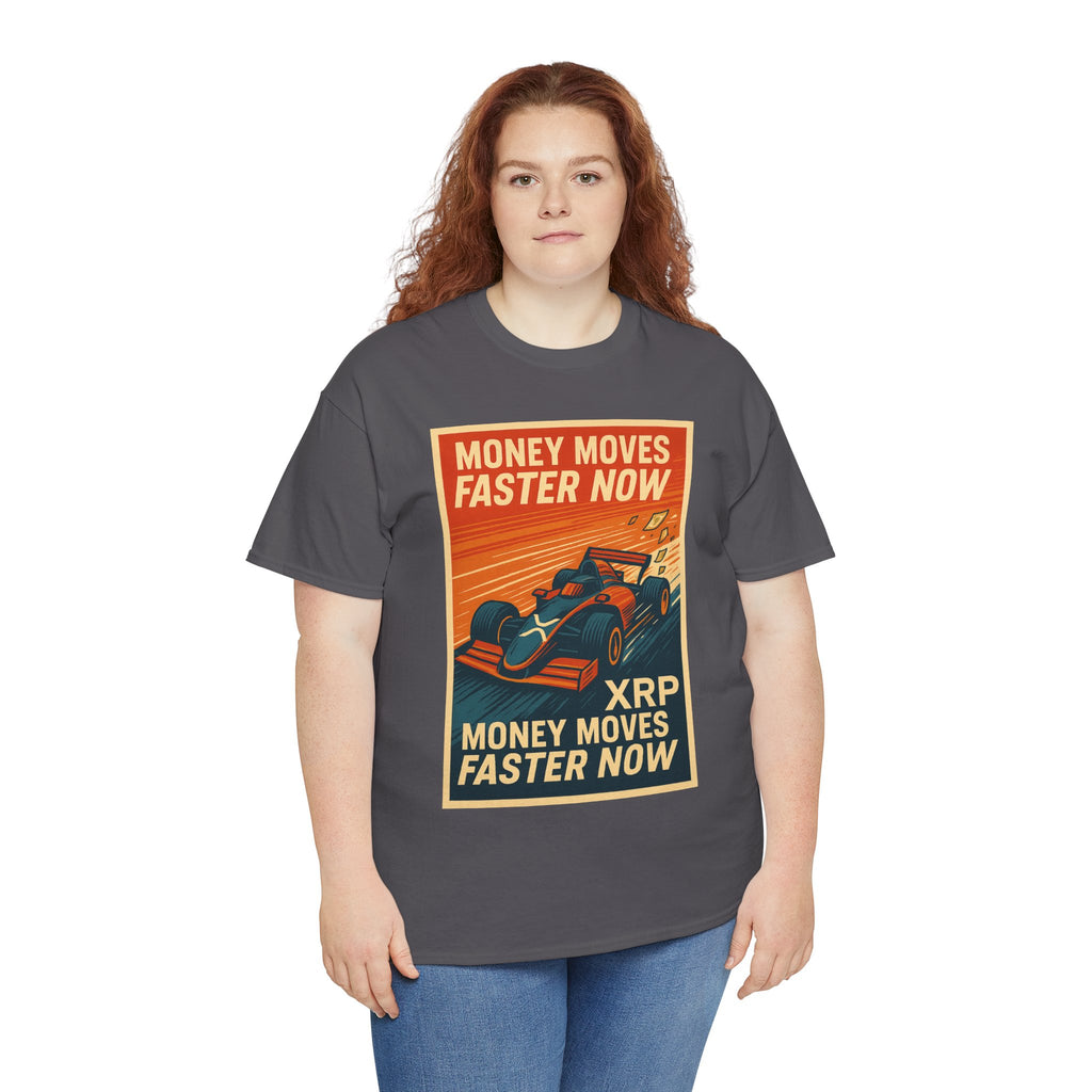 XRP 'Money Moves Faster Now' Racing Tee — Crypto Enthusiast T-Shirt