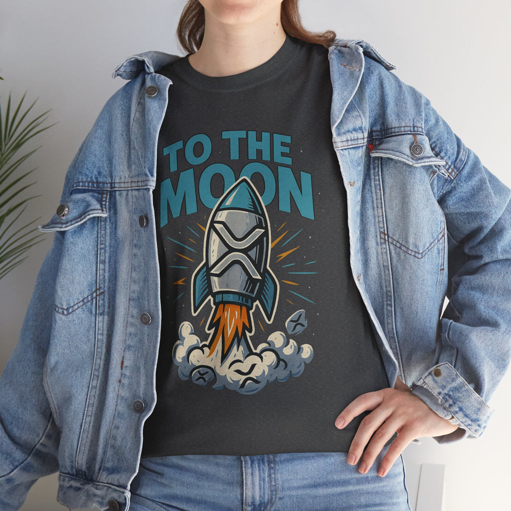 To The Moon Rocket T-Shirt — Space Graphic Tee for Crypto & Space Enthusiasts