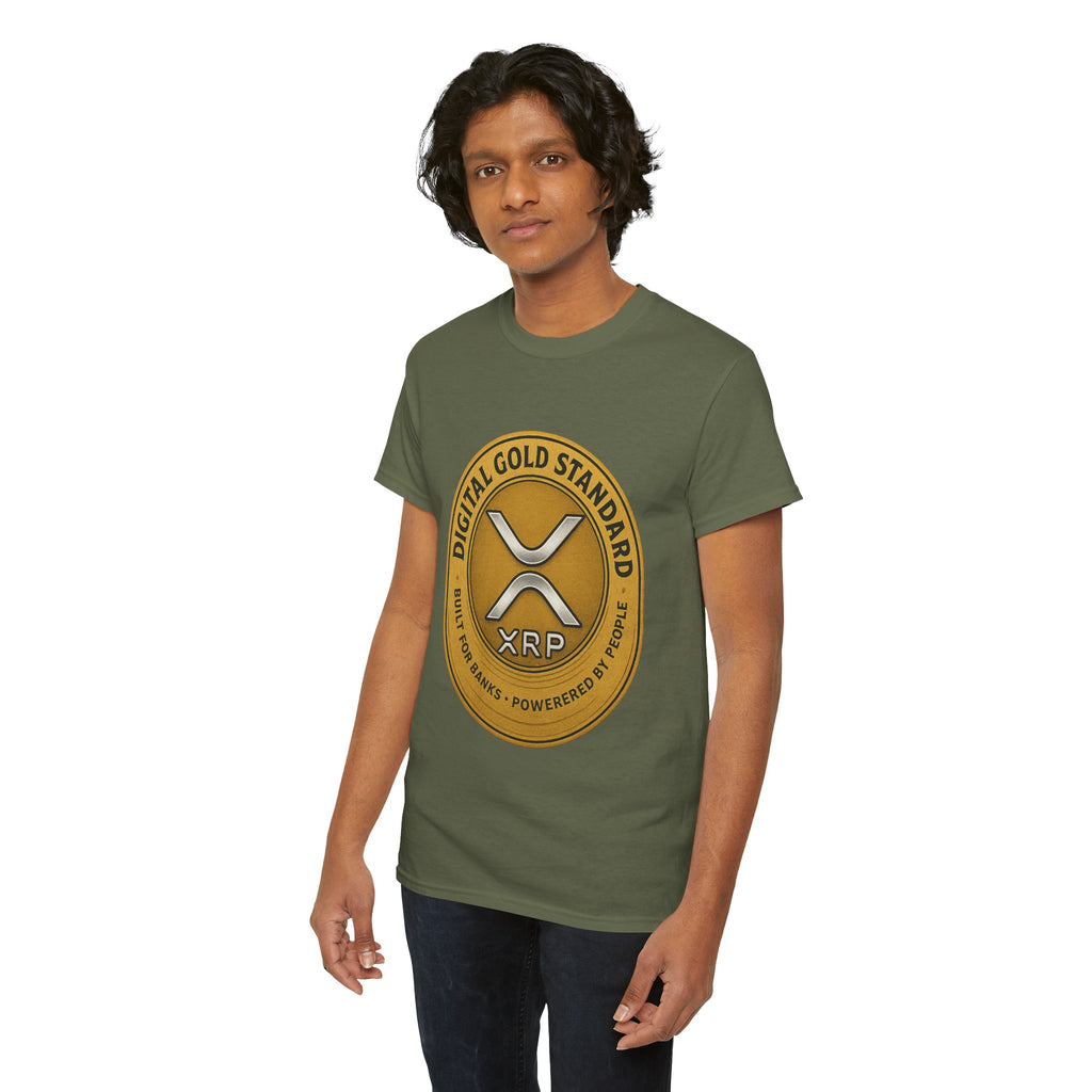 XRP Digital Gold Tee – Cryptocurrency Logo Shirt