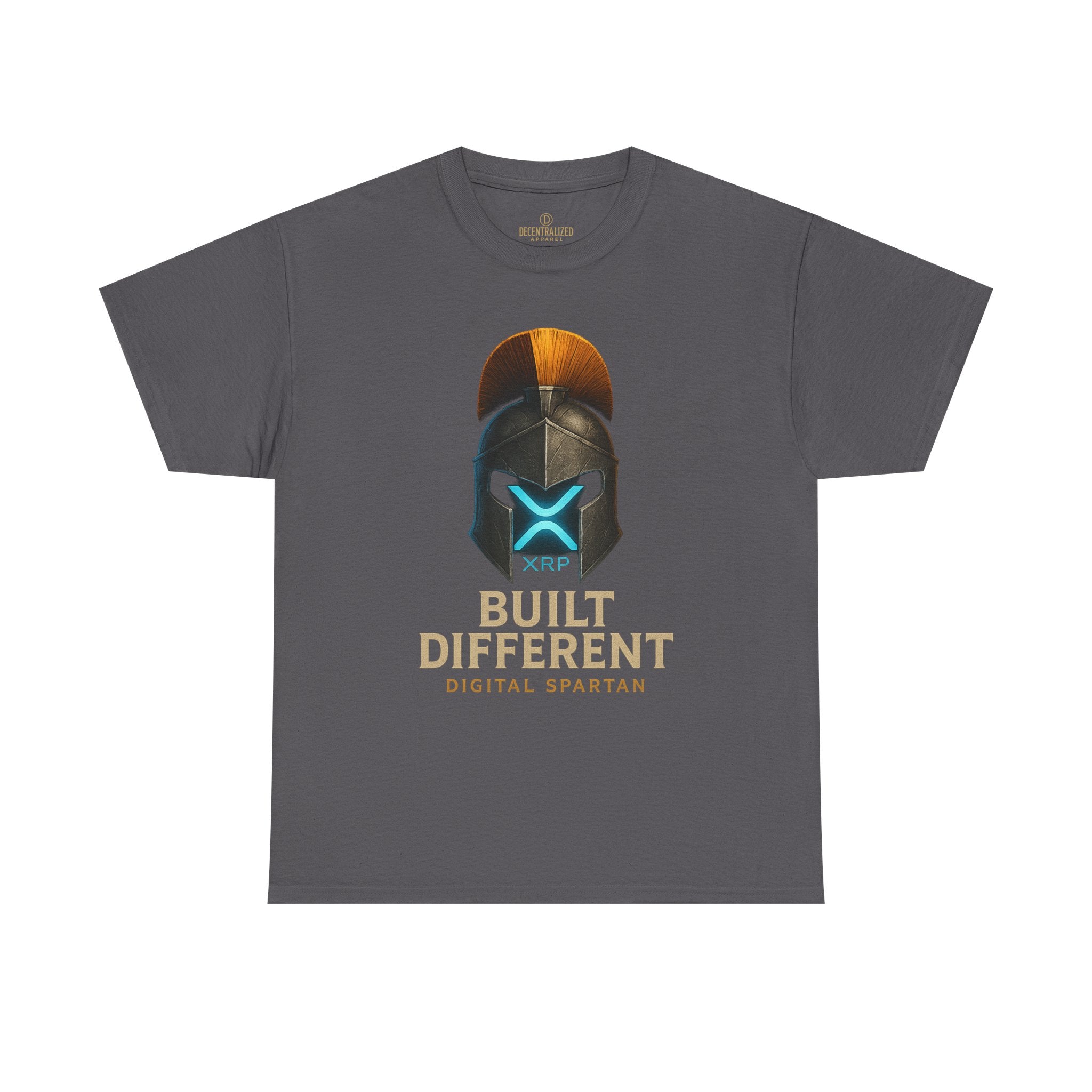 Built Different Spartan Tee — Digital Spartan XRP Crypto T-Shirt