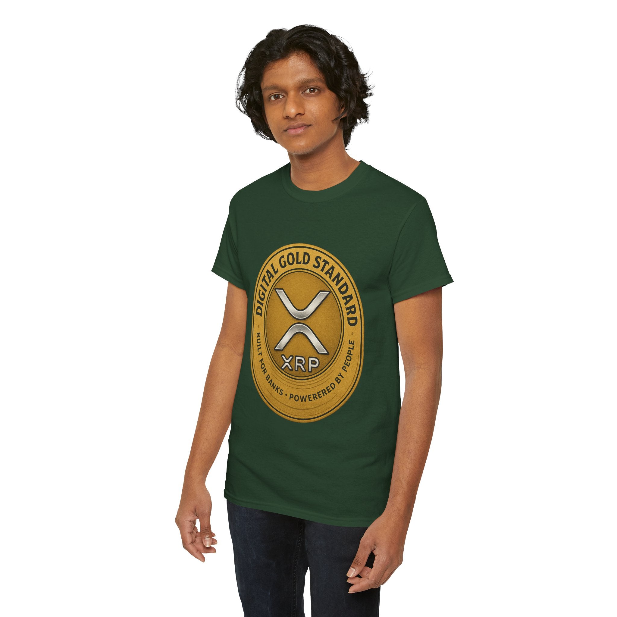 XRP Digital Gold Tee – Cryptocurrency Logo Shirt