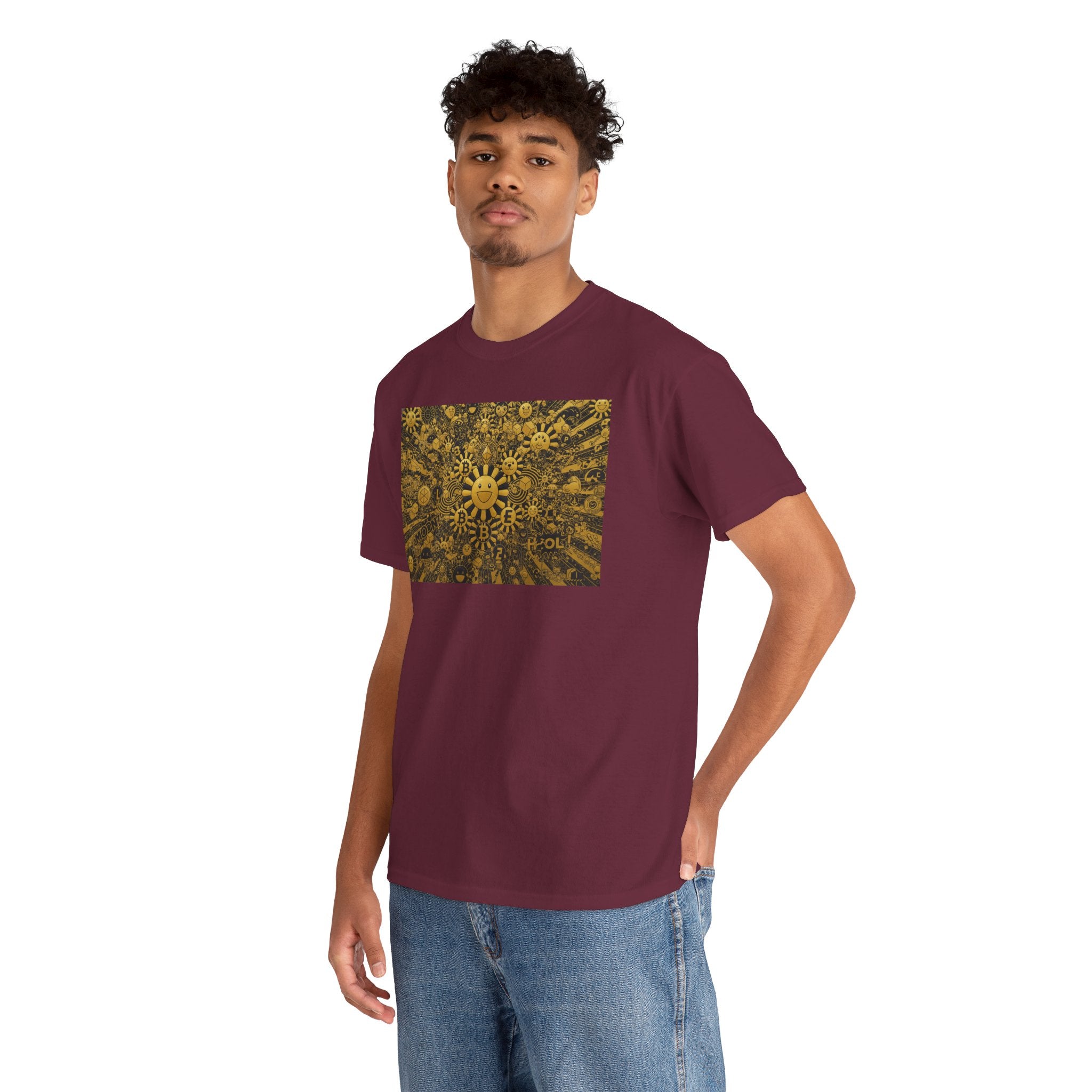 Sunflower Burst T‑Shirt — Golden Sunflower Pattern Tee