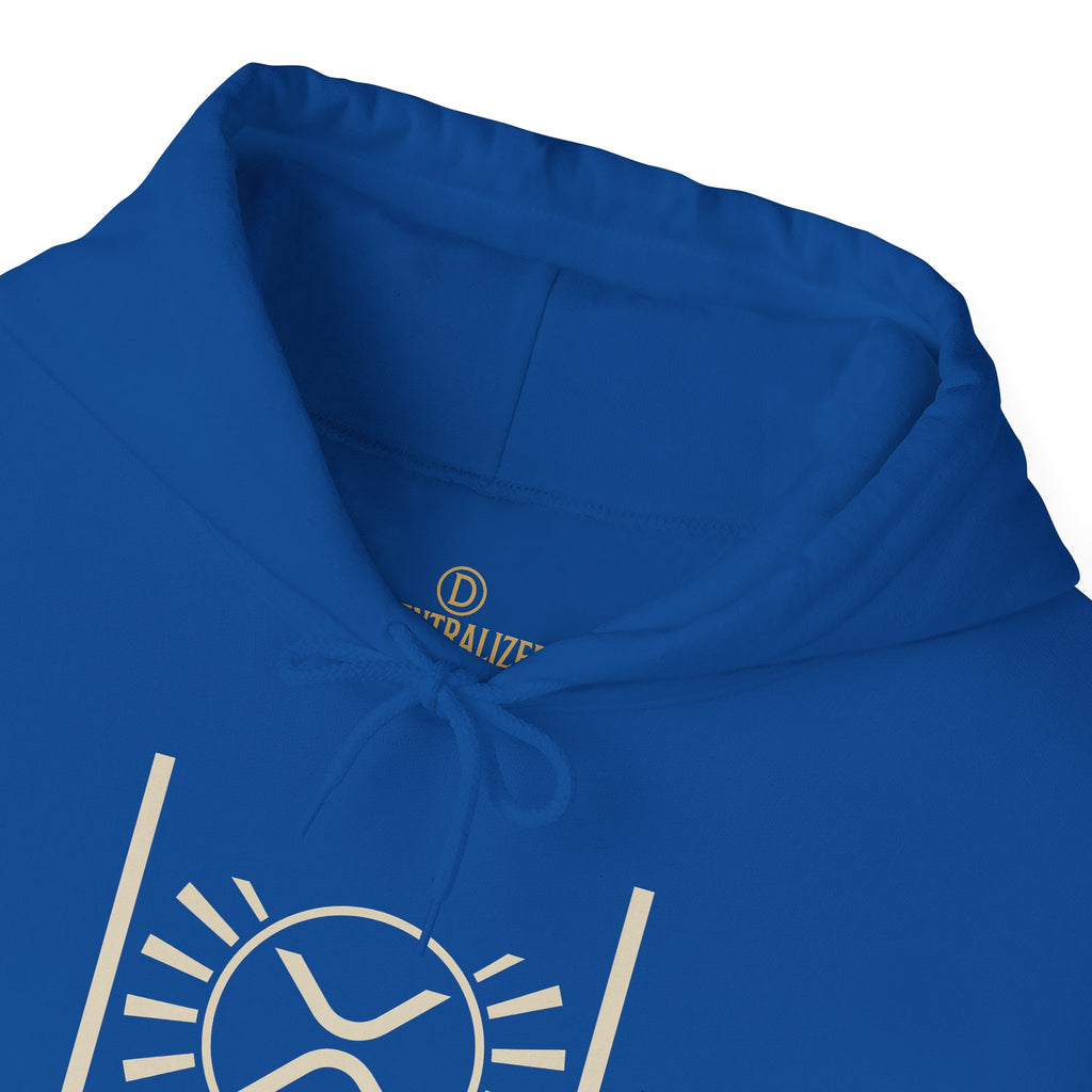 XRP Minimalist Logo Hoodie — Crypto Sun Symbol Sweatshirt