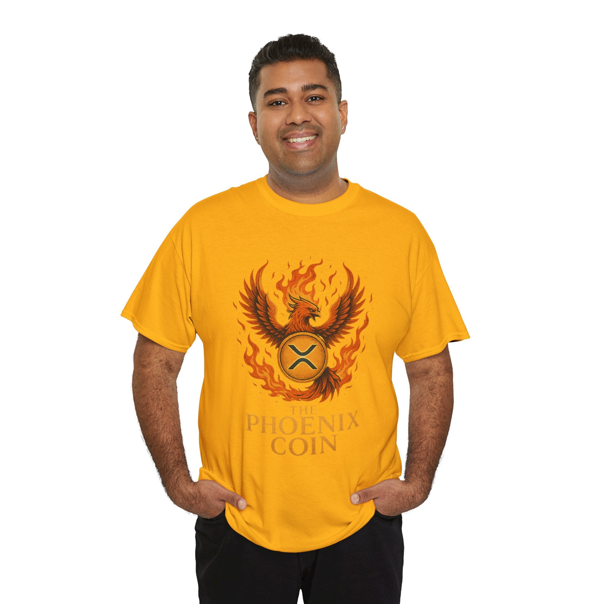 Phoenix Coin T‑Shirt — Fiery Phoenix Crypto Logo Tee