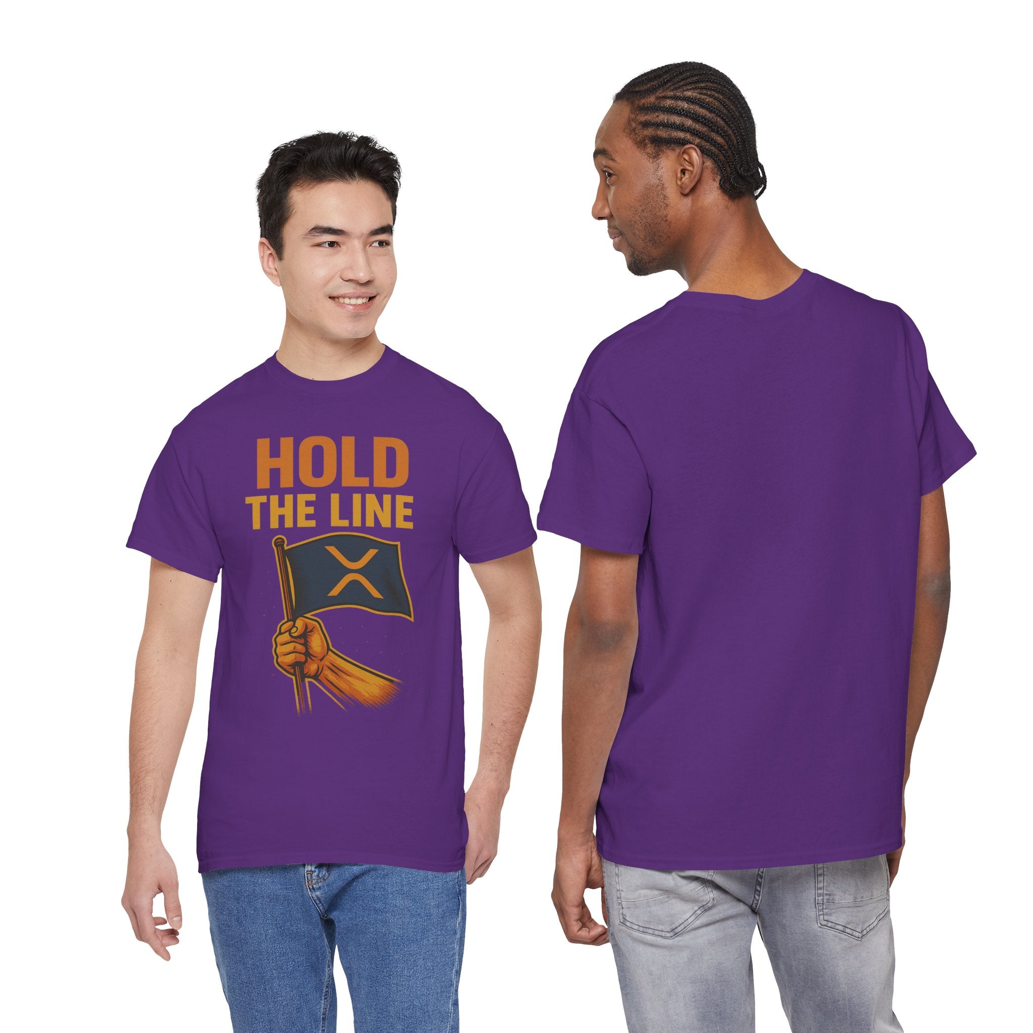 Hold The Line Tee — Bold Flag Graphic Cryptocurrency XRP Shirt