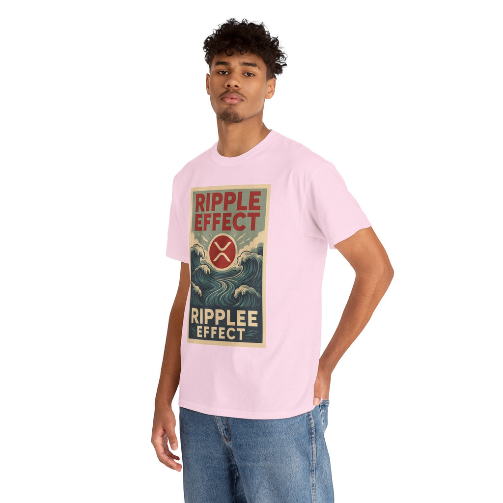 Ripple Effect Tee — Vintage Wave XRP Crypto Graphic T-Shirt