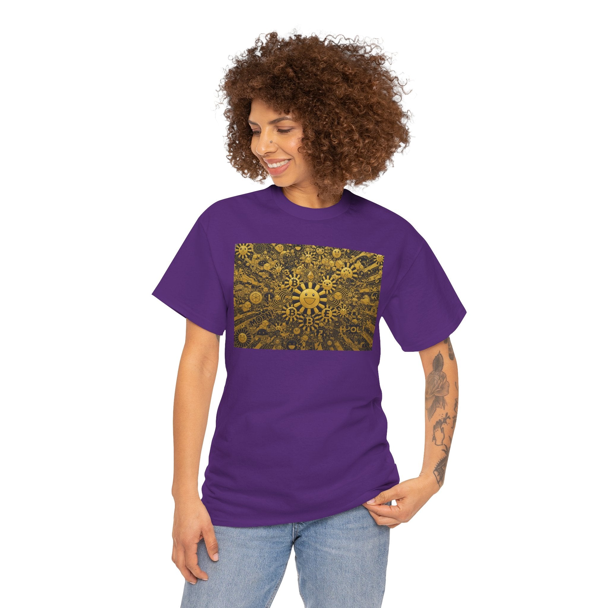 Sunflower Burst T‑Shirt — Golden Sunflower Pattern Tee