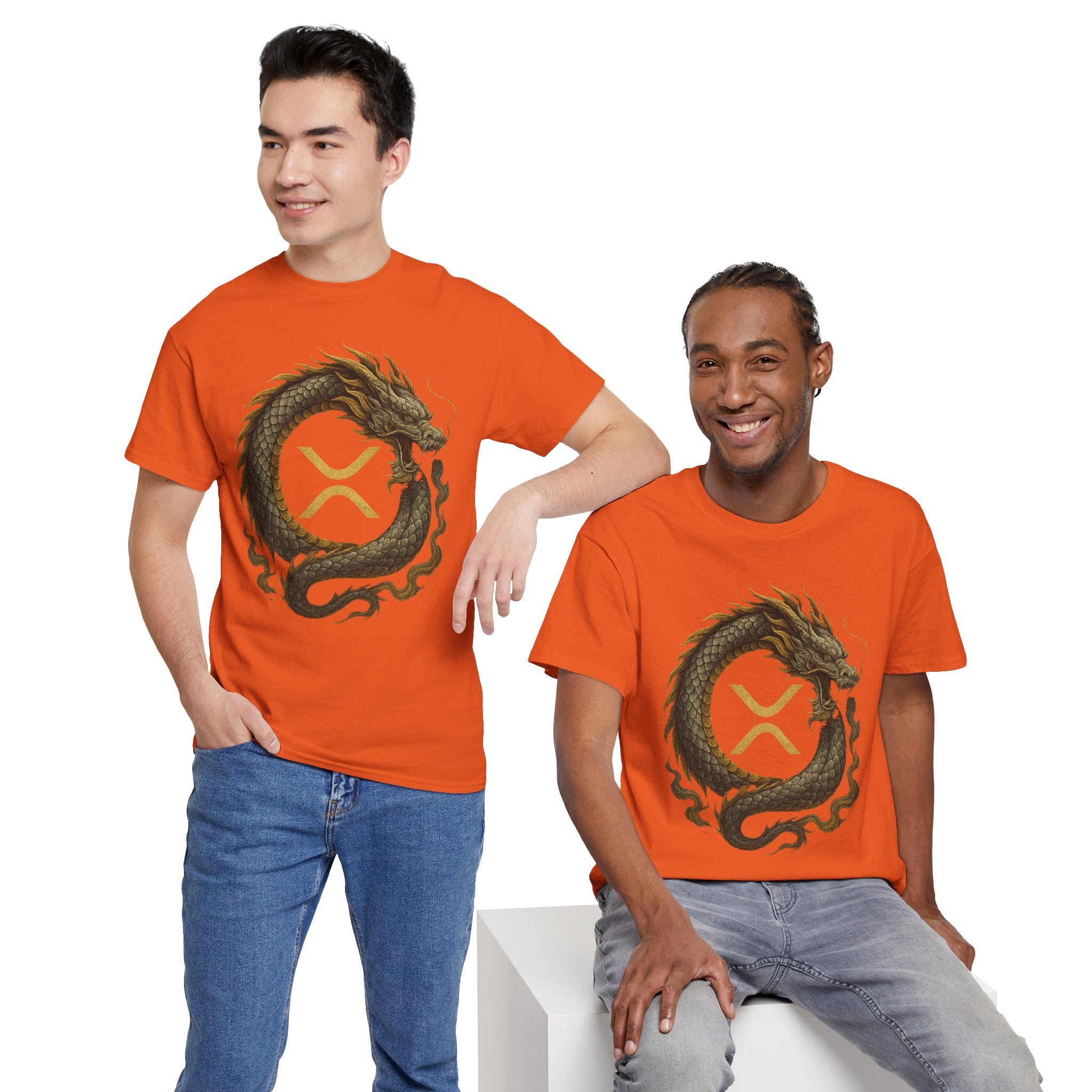 Dragon XRP Logo T-Shirt — Crypto XRP Circle Dragon Graphic Tee