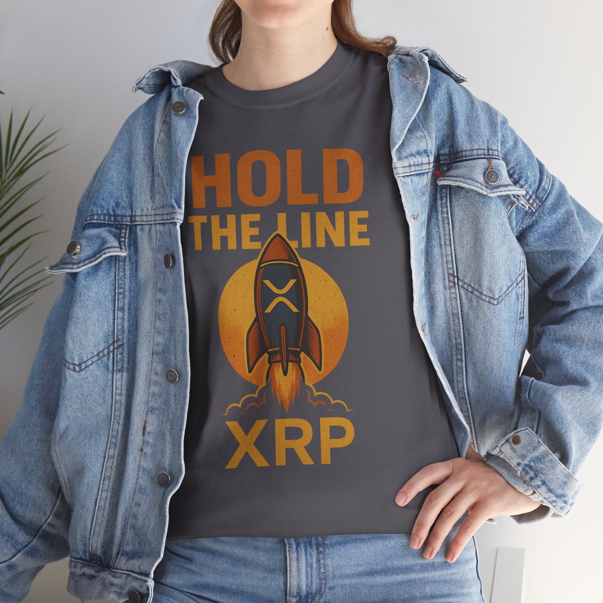 XRP Hold The Line Rocket Tee — Crypto Investor T‑Shirt