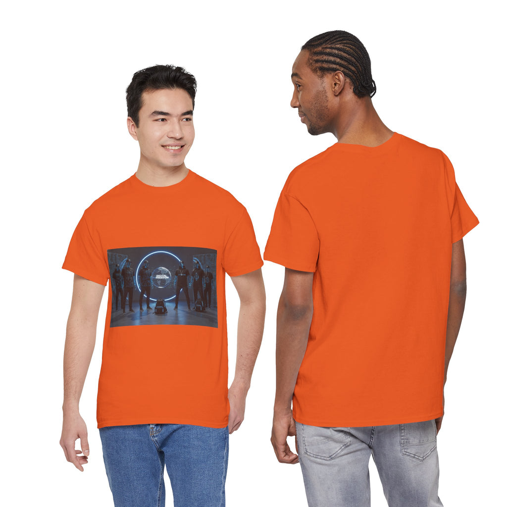 Sci‑Fi Portal Graphic Tee — Futuristic Neon Crew T-Shirt