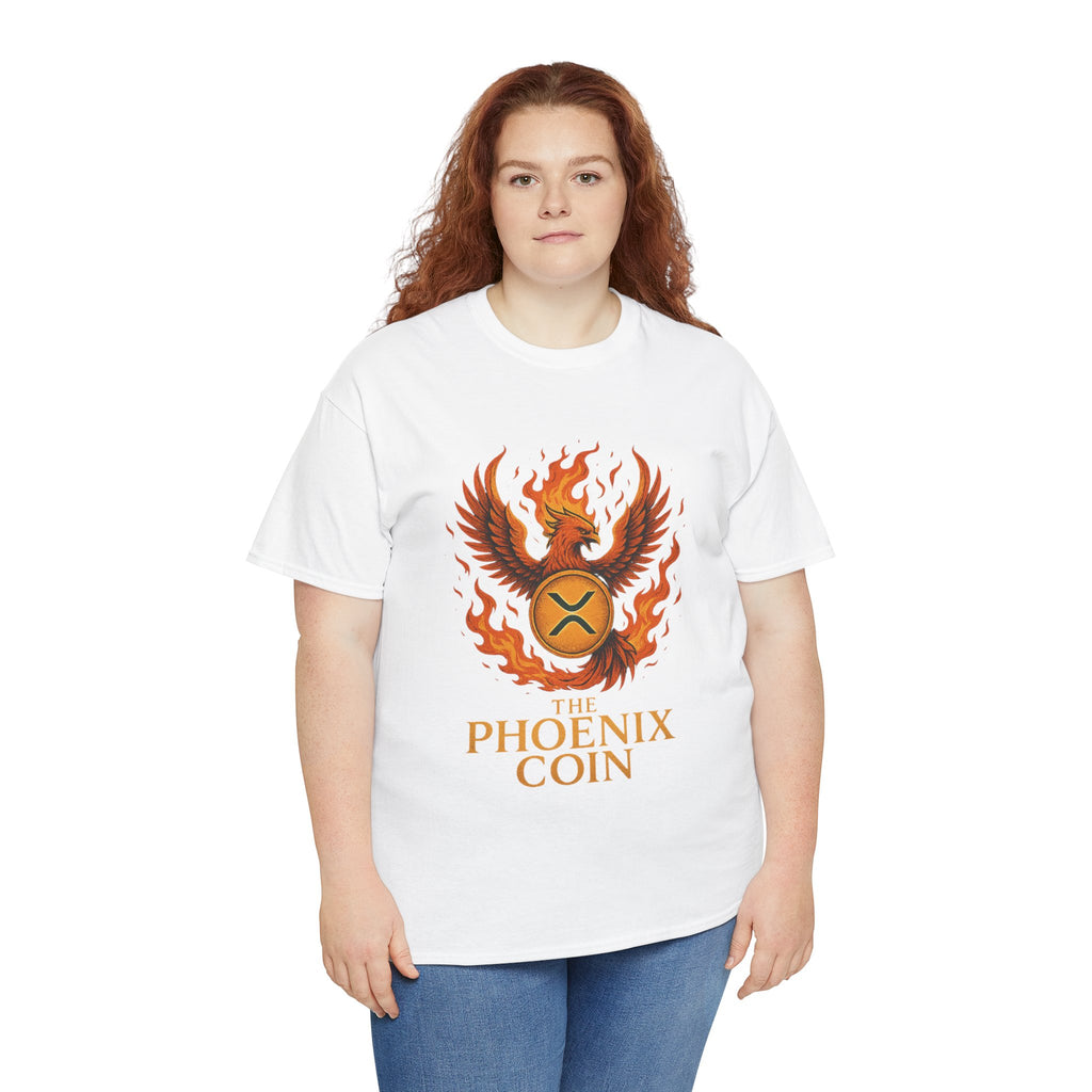 Phoenix Coin T‑Shirt — Fiery Phoenix Crypto Logo Tee