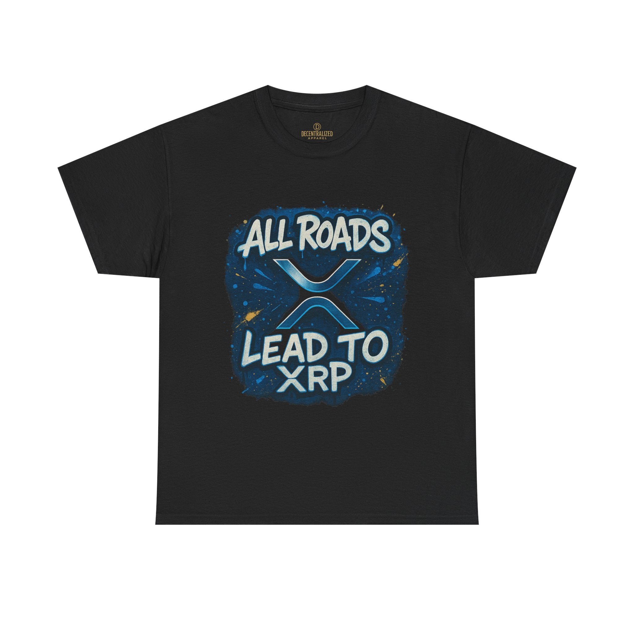 XRP Crypto T-Shirt — "All Roads Lead to XRP" Graphic Tee