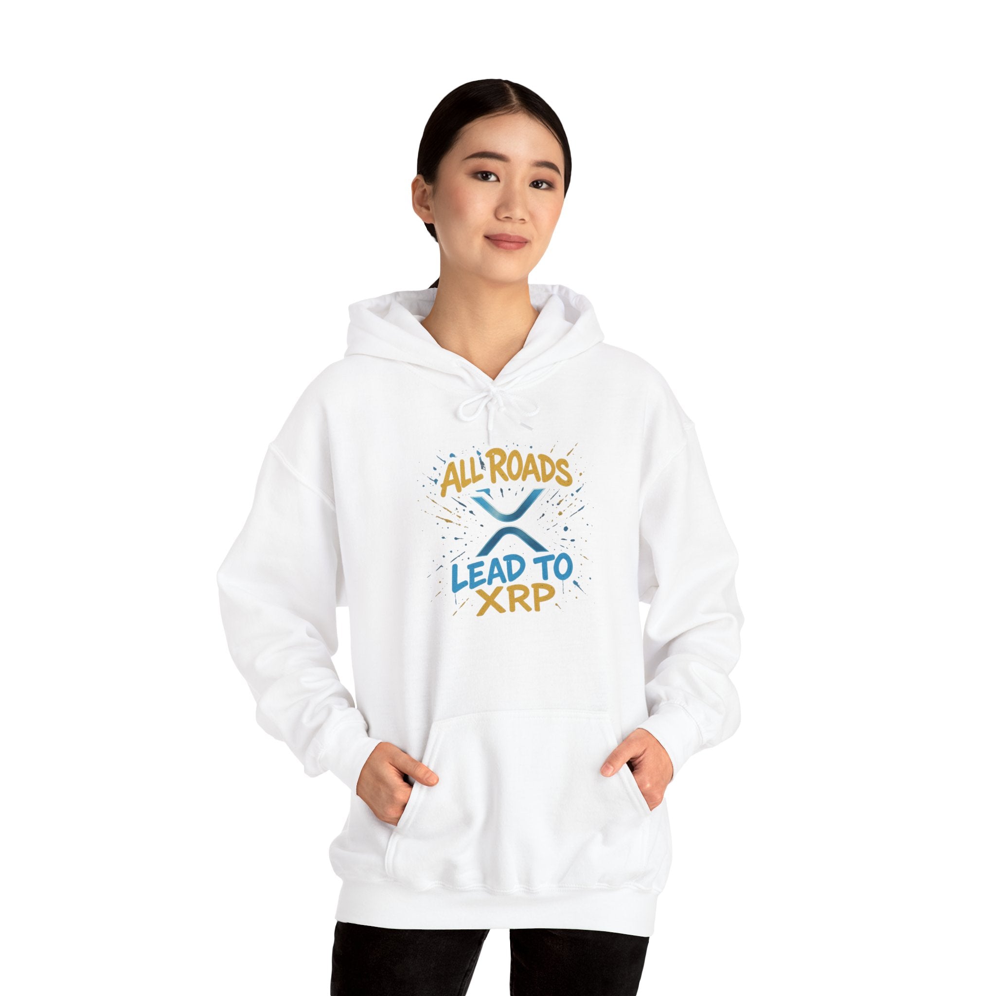 All Roads Lead to XRP Hoodie – Crypto Investor Pullover