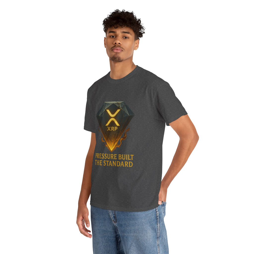 XRP Diamond Tee — "Pressure Built The Standard" Crypto Graphic T‑Shirt