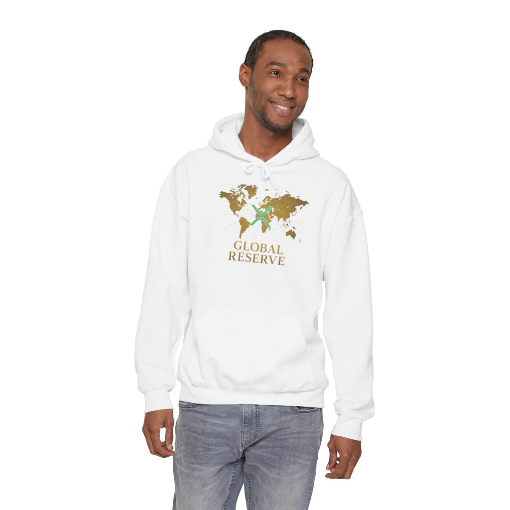 Global Reserve Hoodie — World Map Logo Pullover