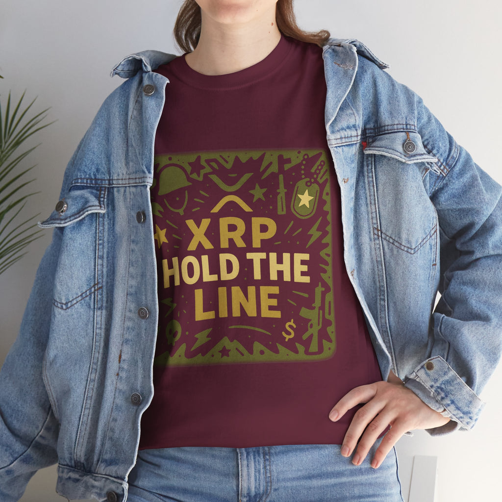 T-Shirt — XRP Hold The Line Crypto Graphic Tee