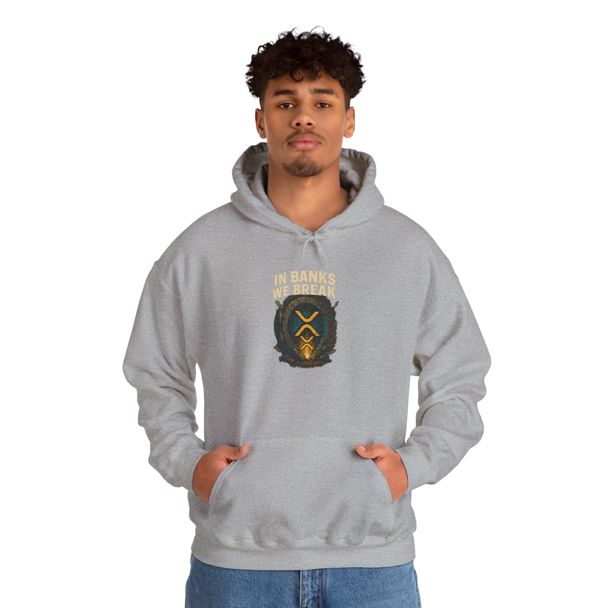 Hoodie — 'In Banks We Trust' Crest Pullover