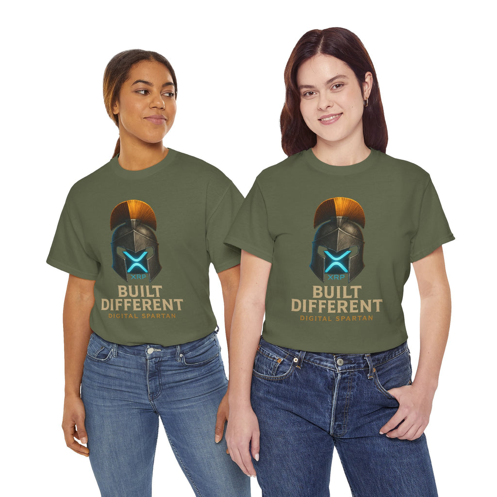 Built Different Spartan Tee — Digital Spartan XRP Crypto T-Shirt