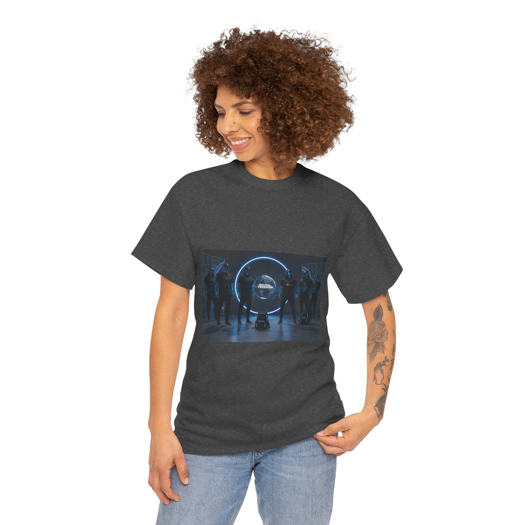 Sci‑Fi Portal Graphic Tee — Futuristic Neon Crew T-Shirt