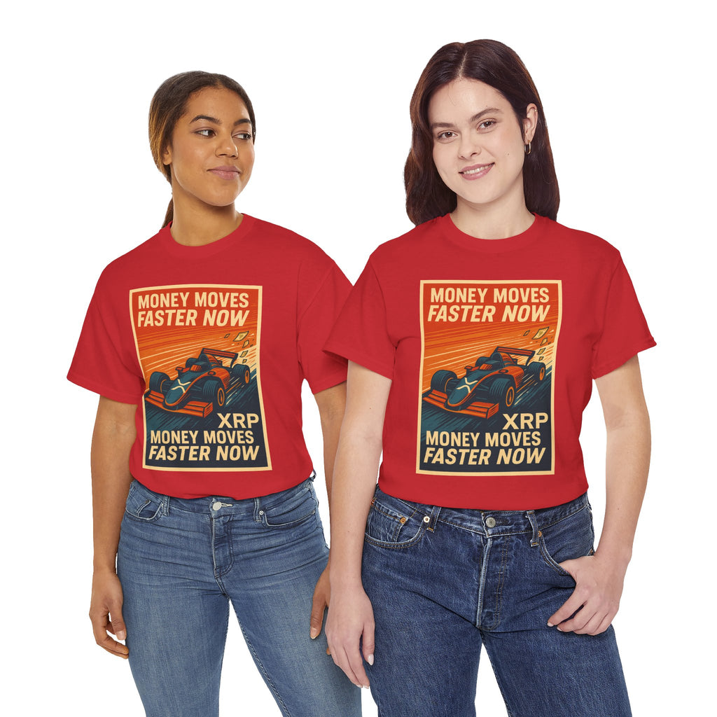 XRP 'Money Moves Faster Now' Racing Tee — Crypto Enthusiast T-Shirt