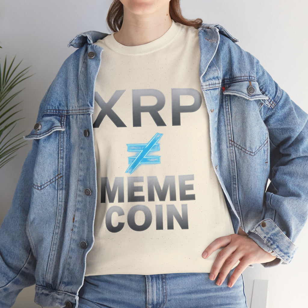 XRP ≠ Meme Coin T-Shirt — Crypto Investor Statement Tee