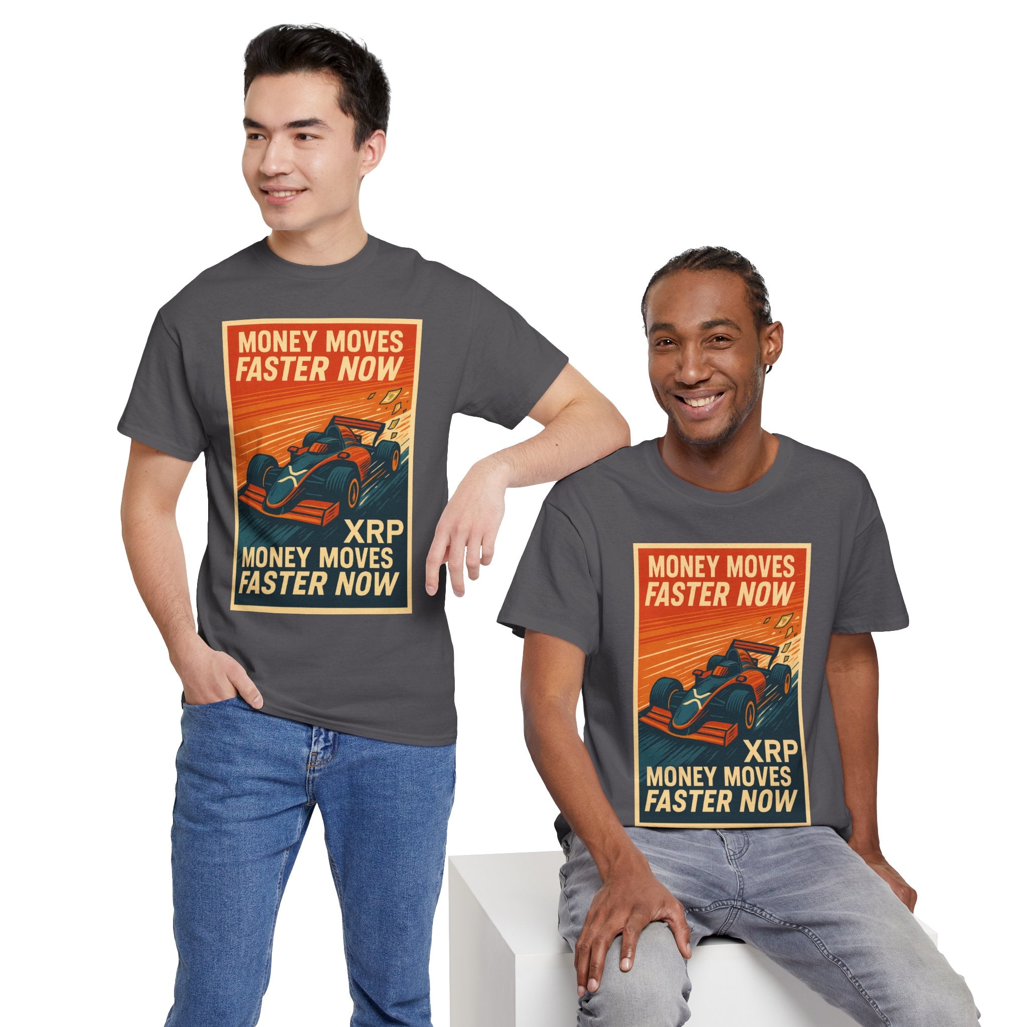 XRP 'Money Moves Faster Now' Racing Tee — Crypto Enthusiast T-Shirt