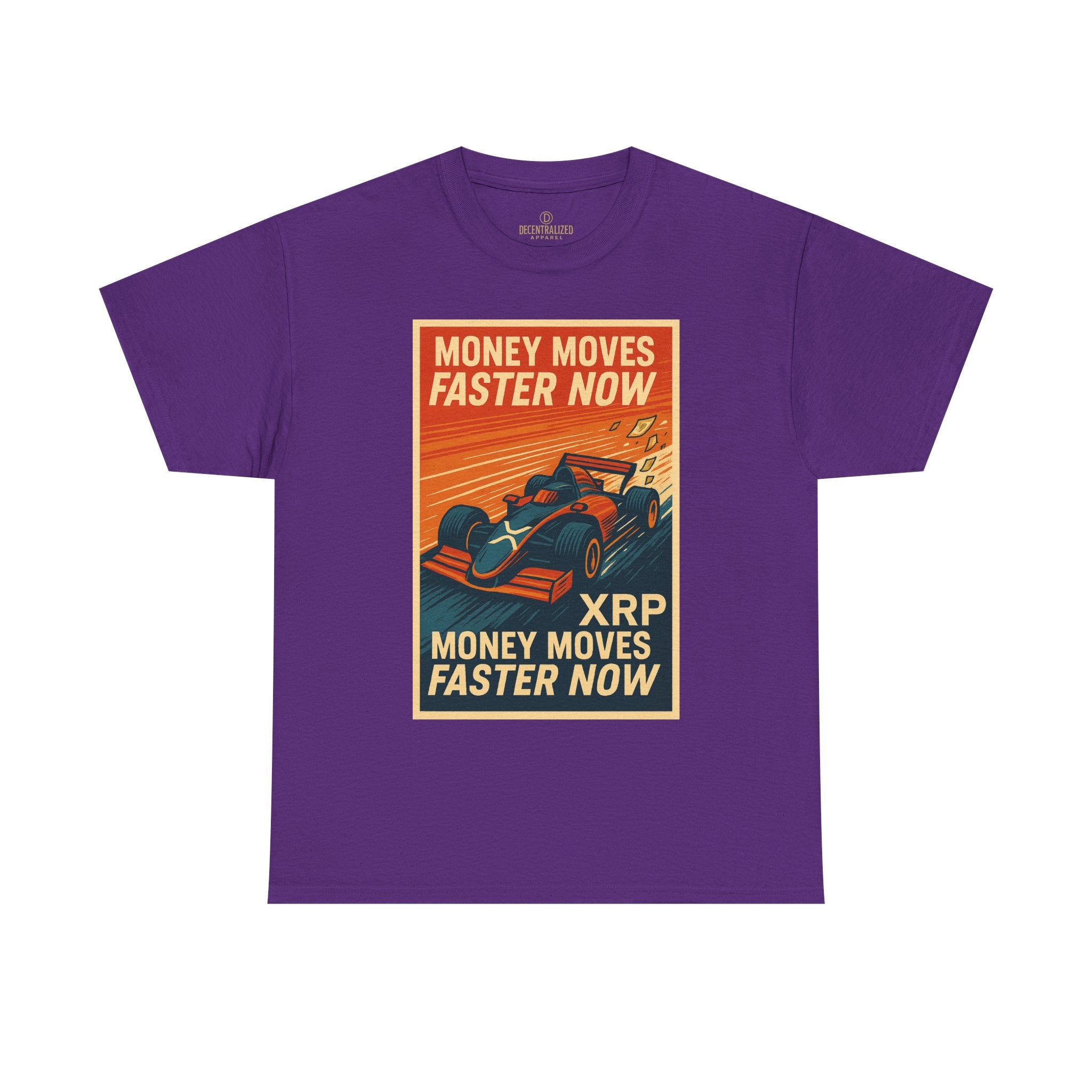 XRP 'Money Moves Faster Now' Racing Tee — Crypto Enthusiast T-Shirt