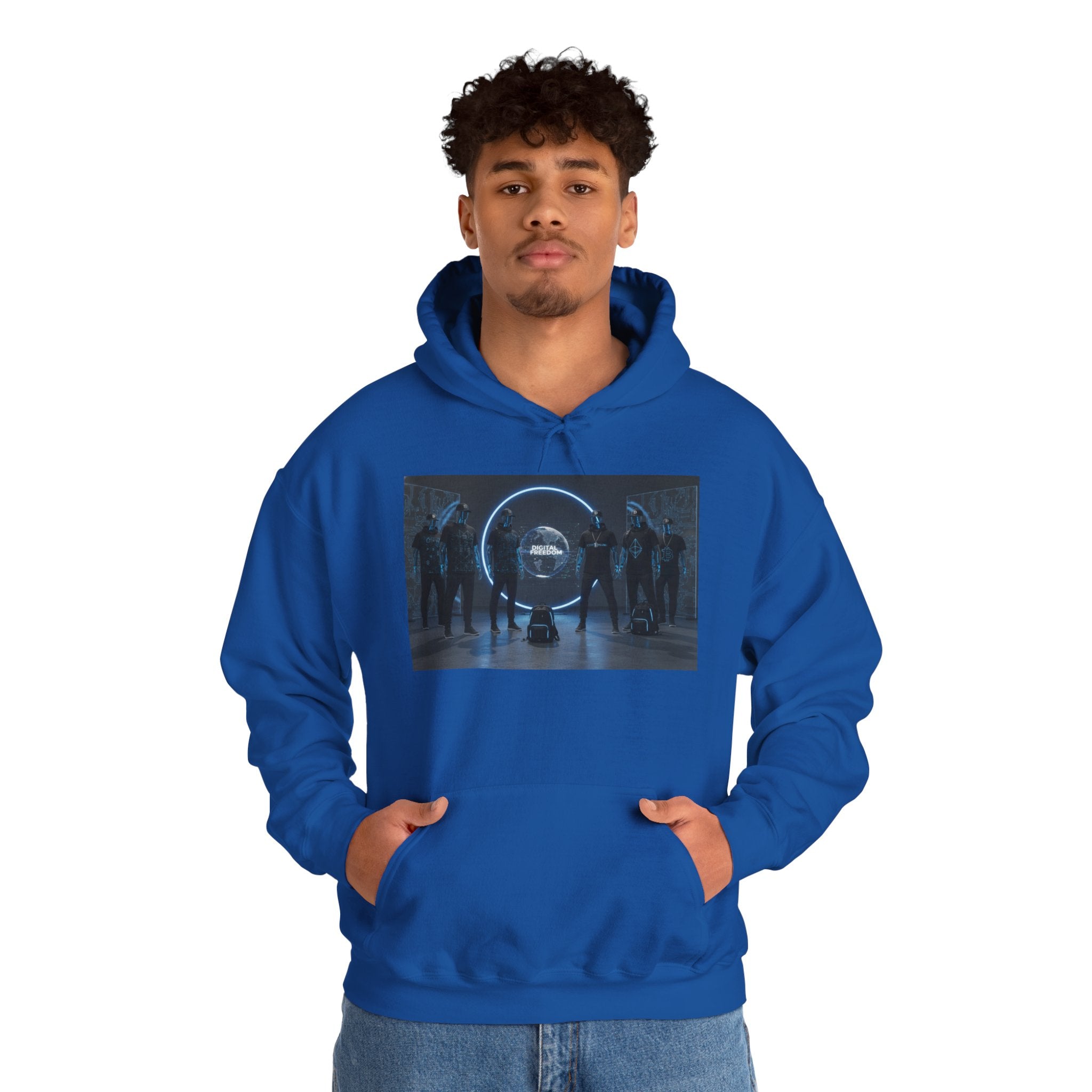 Futuristic Neon Portal Hoodie – Cyberpunk Sci‑Fi Crew Graphic Sweatshirt