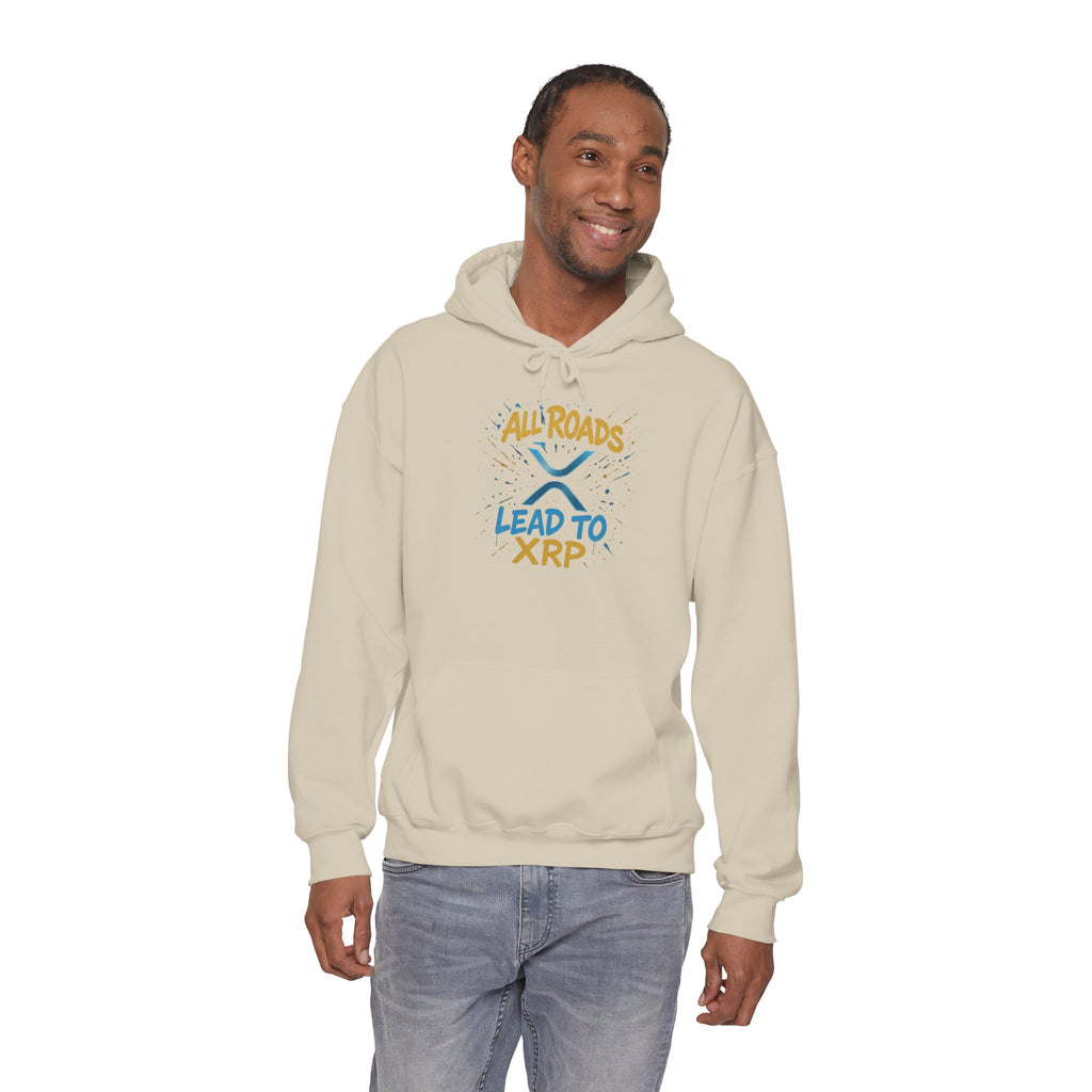 All Roads Lead to XRP Hoodie – Crypto Investor Pullover