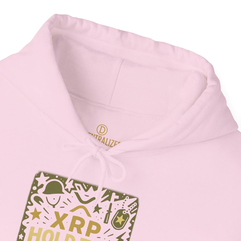 XRP Hold The Line Hoodie — Crypto Supporter Graphic Hooded Sweatshirt