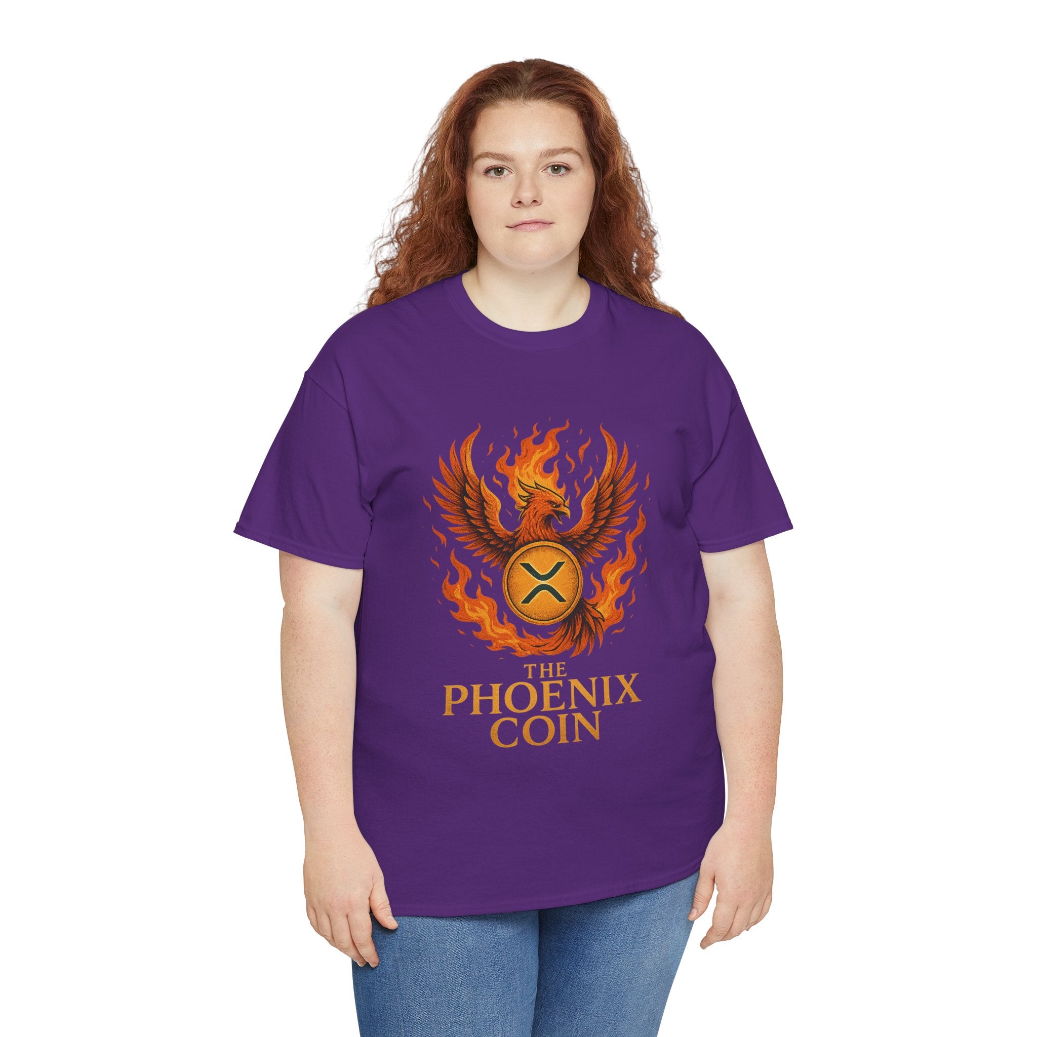 Phoenix Coin T‑Shirt — Fiery Phoenix Crypto Logo Tee