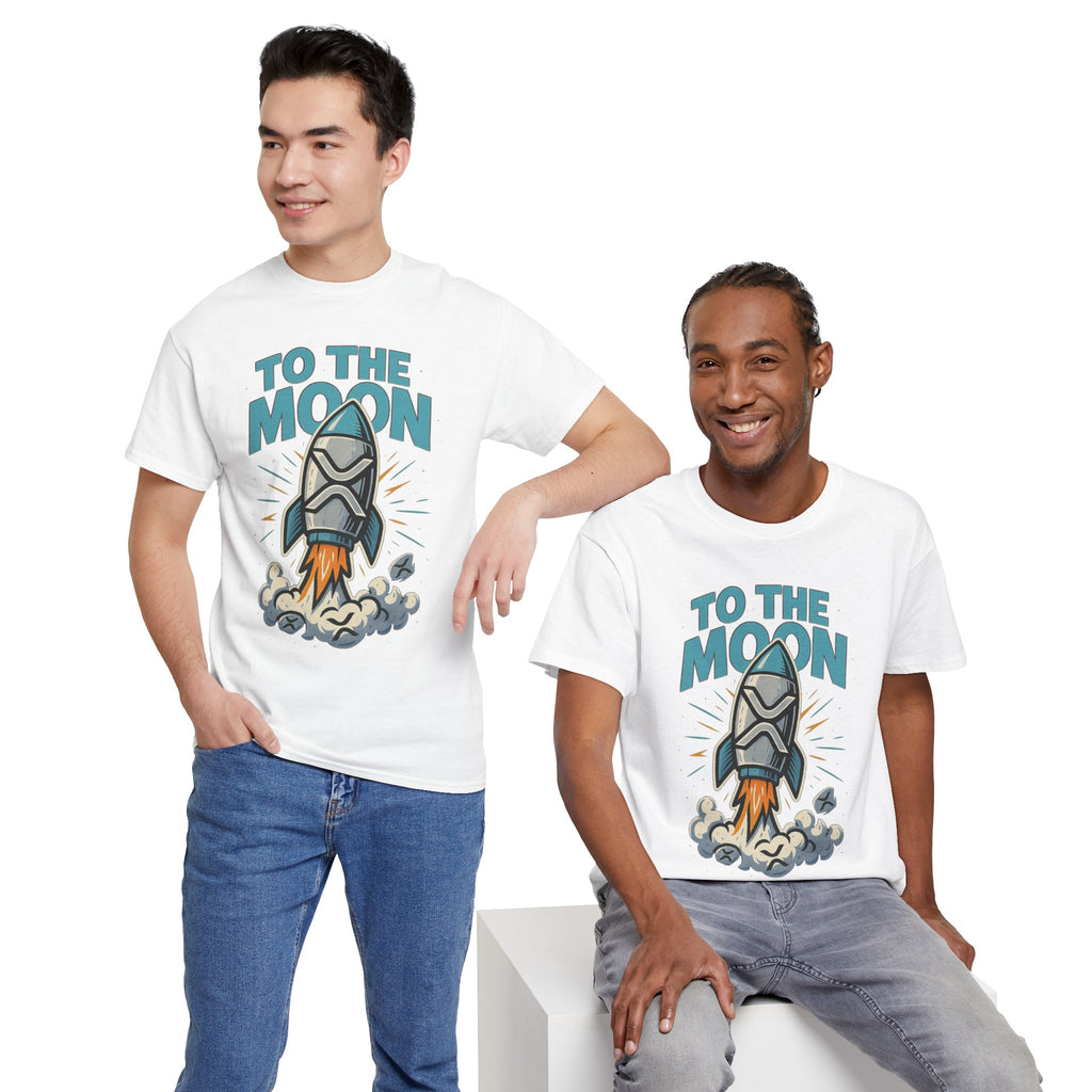 To The Moon Rocket T-Shirt — Space Graphic Tee for Crypto & Space Enthusiasts