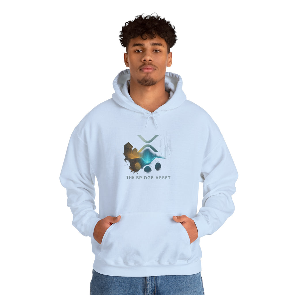 Bridge Asset Logo Hoodie — Minimal Crypto XRP Design