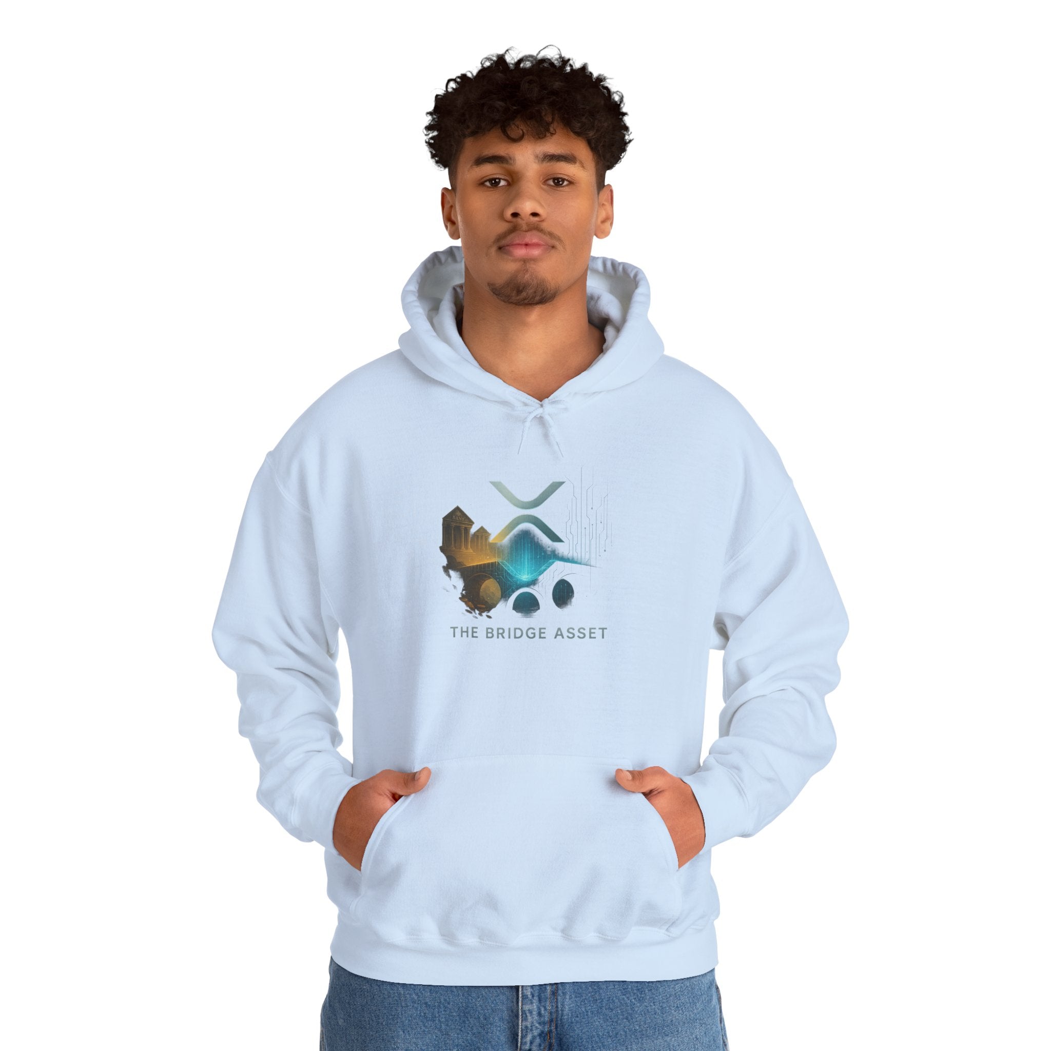 Bridge Asset Logo Hoodie — Minimal Crypto XRP Design