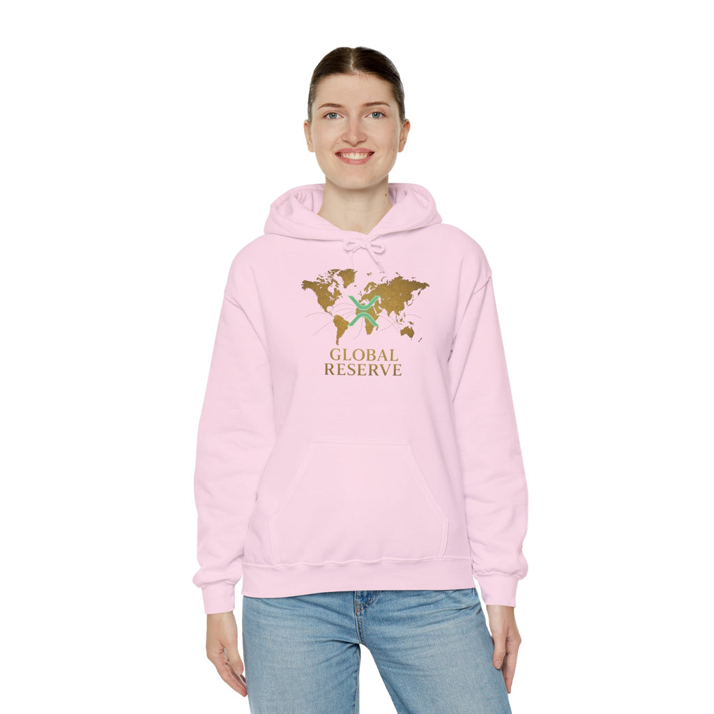 Global Reserve Hoodie — World Map Logo Pullover