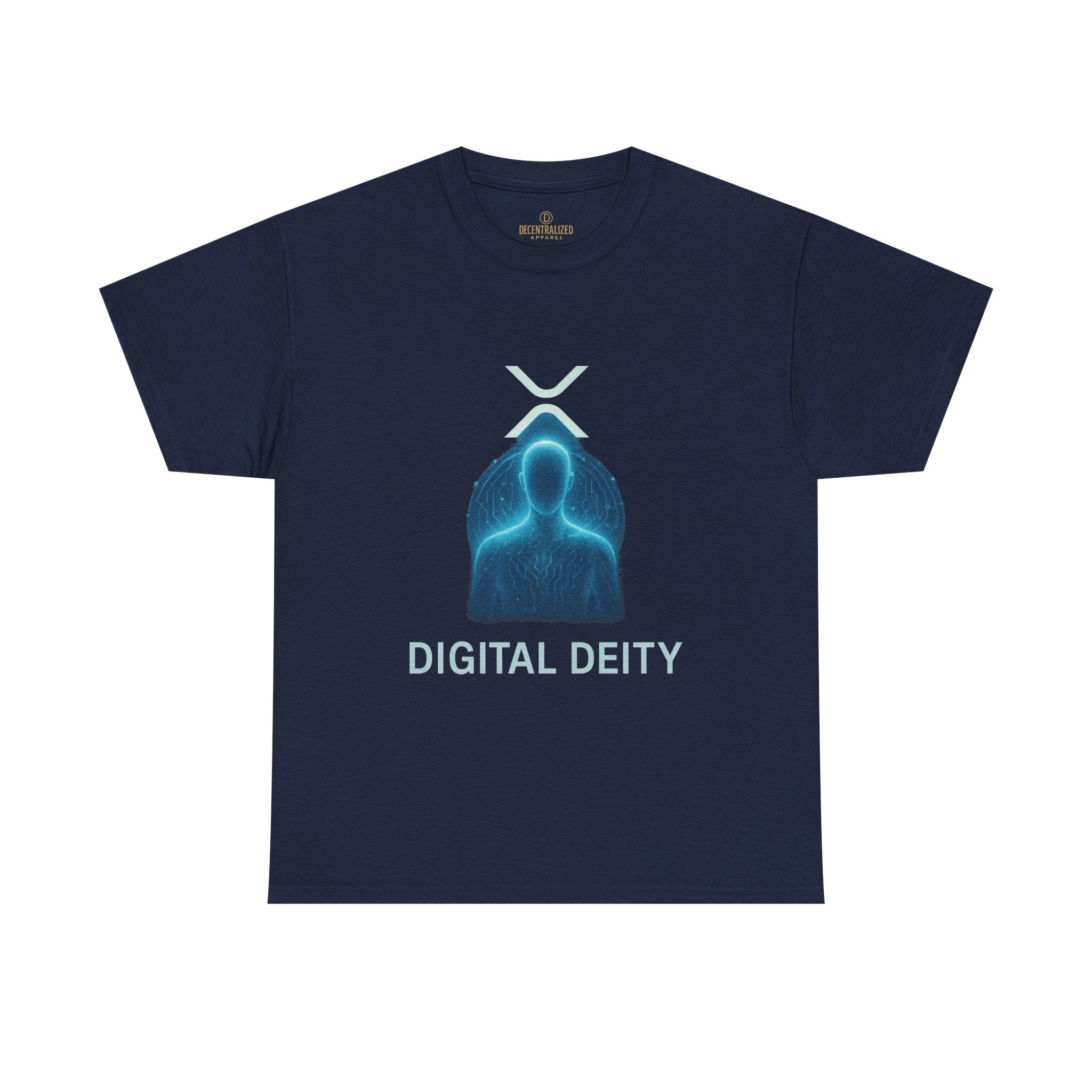Digital Deity T‑Shirt — Futuristic Neon Tech Hoodie Tee