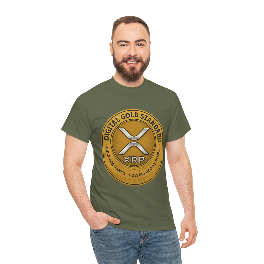 XRP Digital Gold Tee – Cryptocurrency Logo Shirt