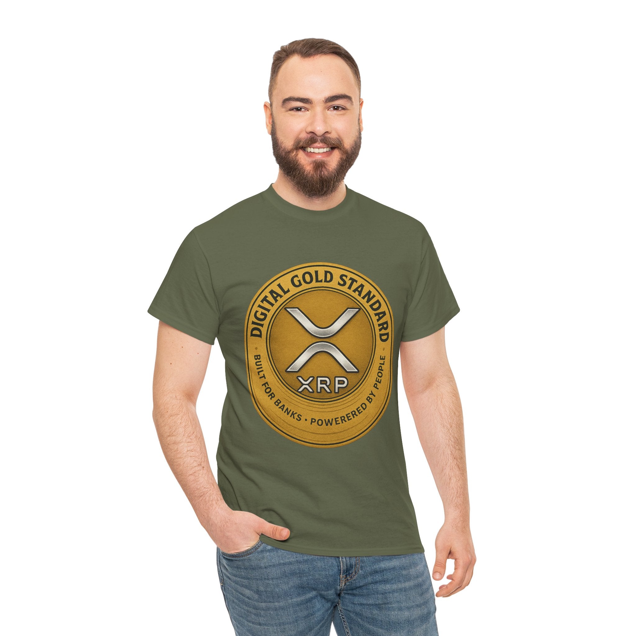 XRP Digital Gold Tee – Cryptocurrency Logo Shirt